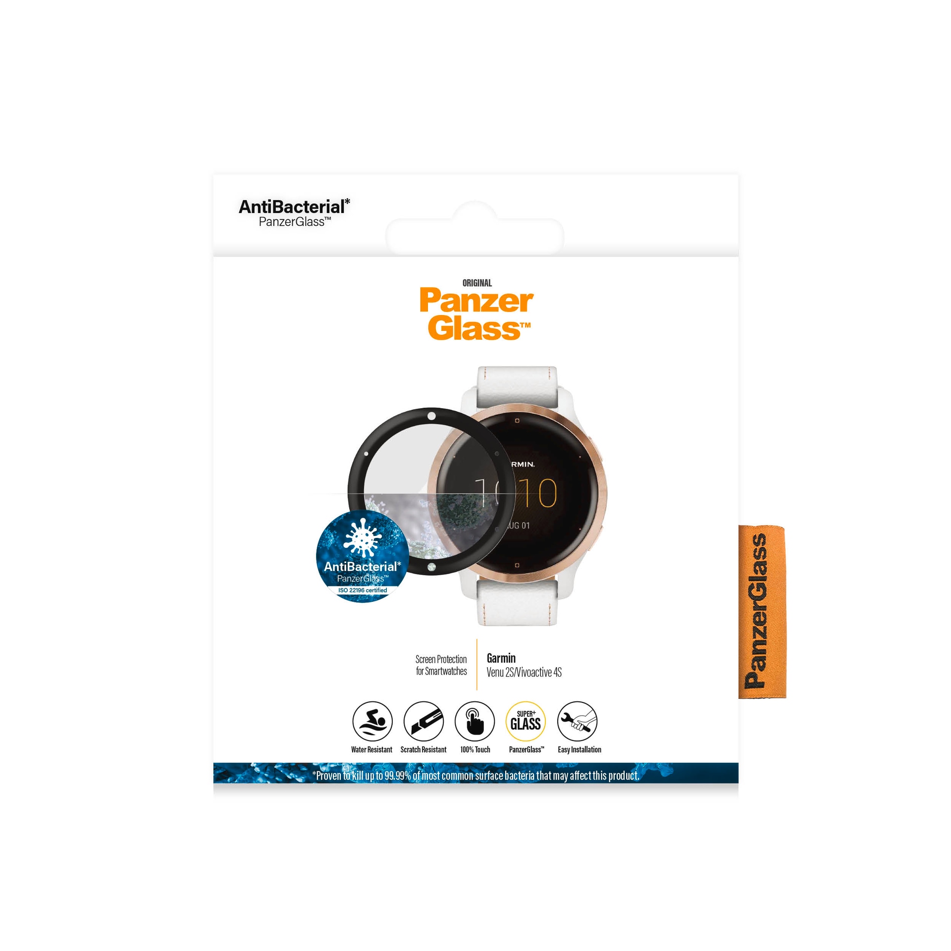 PanzerGlass Displayschutzglas »Screen Protection«, für Garmin Venu 2S-Vivoactive 4s, Displayschutzfolie, Schutzfolie, Bildschirmschutz, kratz- & stoßfest