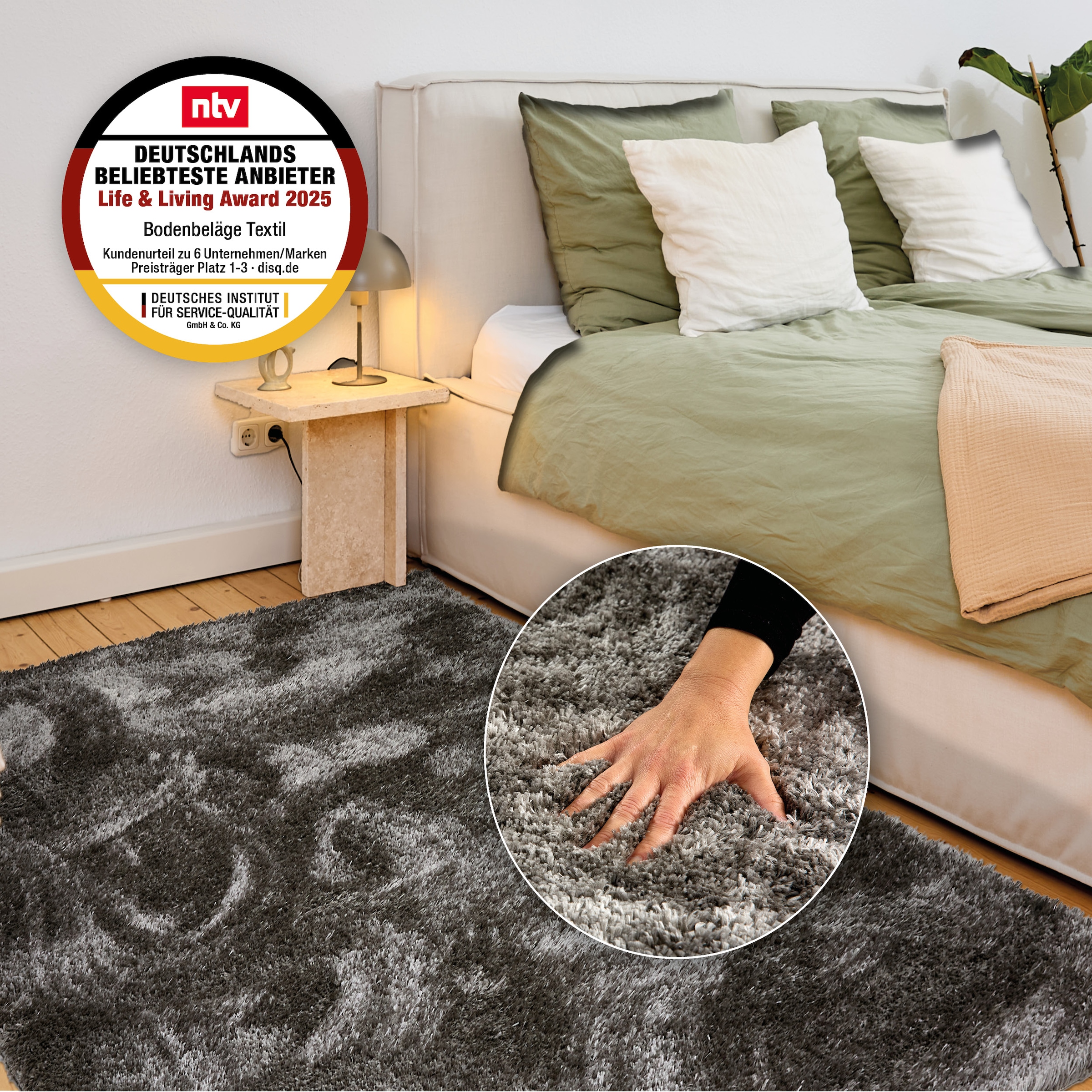 ASTRA Hochflor-Teppich »Paulie 250«, rechteckig, 25 mm Höhe, weicher Langflor, Shaggy, Wohnzimmer, Schlafzimmer