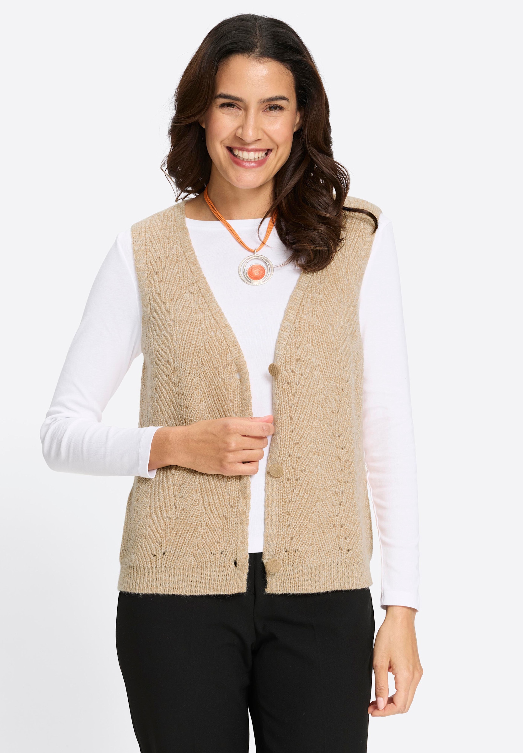 Witt Strickweste »Strickweste Strickweste mit Ajourmuster«