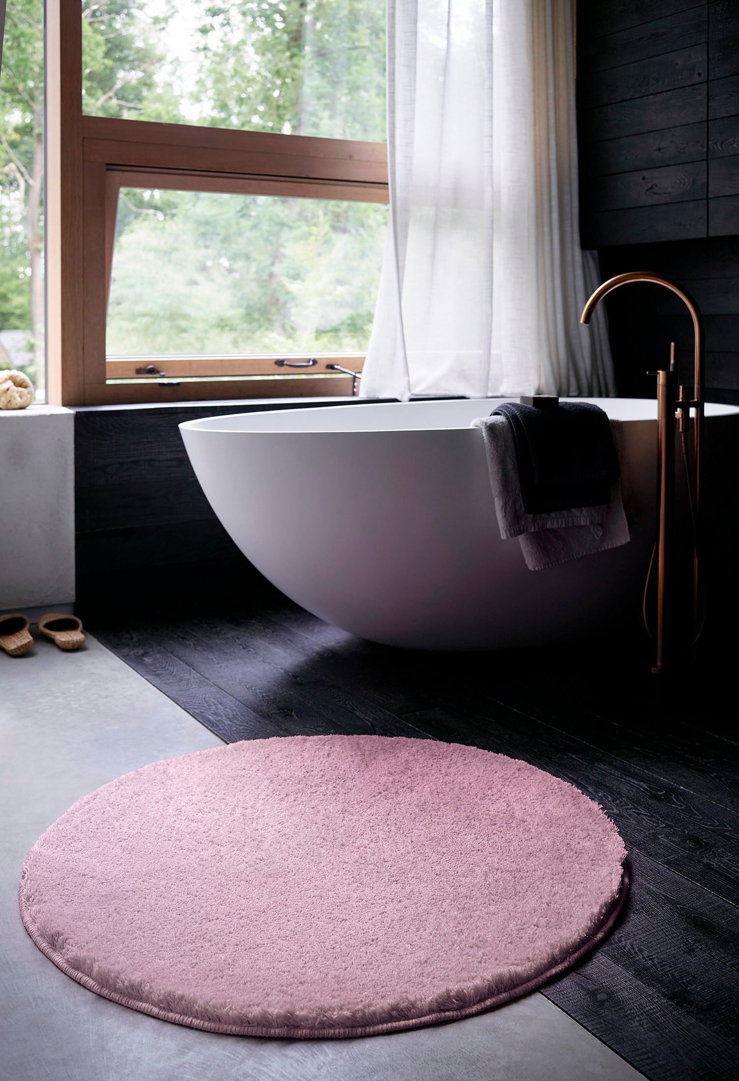 Wecon home Basics Badematte »Joris«, rutschhemmend beschichtet, strapazierfähig, waschbar, viele Größen, Badezimmerteppich, uni