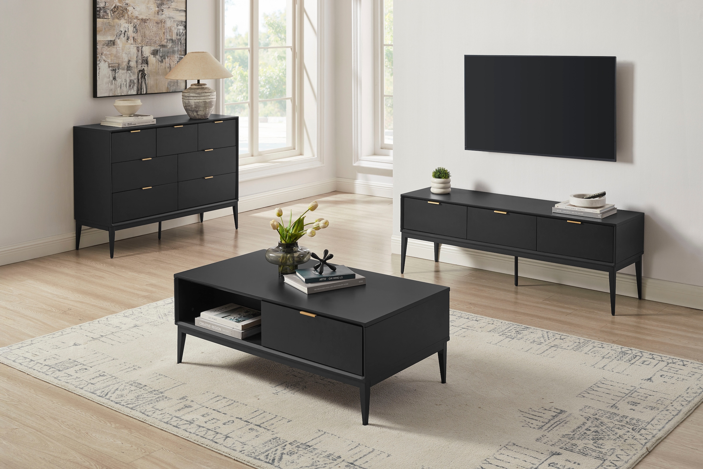 Leonique Couchtisch »Lavisha« Keramikplatte, Eisengestell und FSC-zertifiziertes Holz, Breite 110 cm