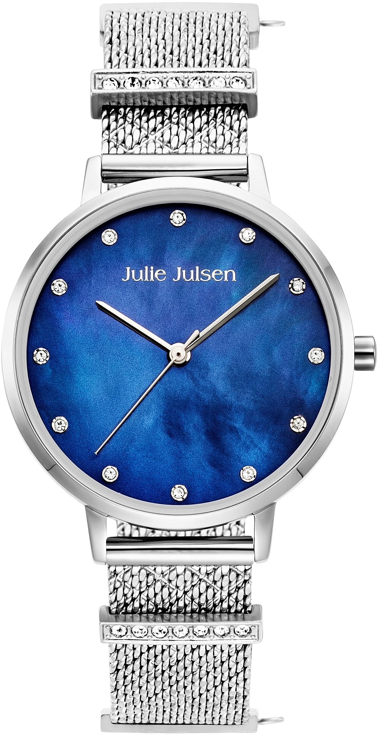 Julie Julsen Quarzuhr »CHARMING SILVER BLUE, JJW1231SME-34-2«, Armbanduhr, Damenuhr, Charminguhr,...