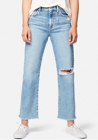 Straight-Jeans »BARCELONA«, mit ausgefranster Kante am Beinabschluss