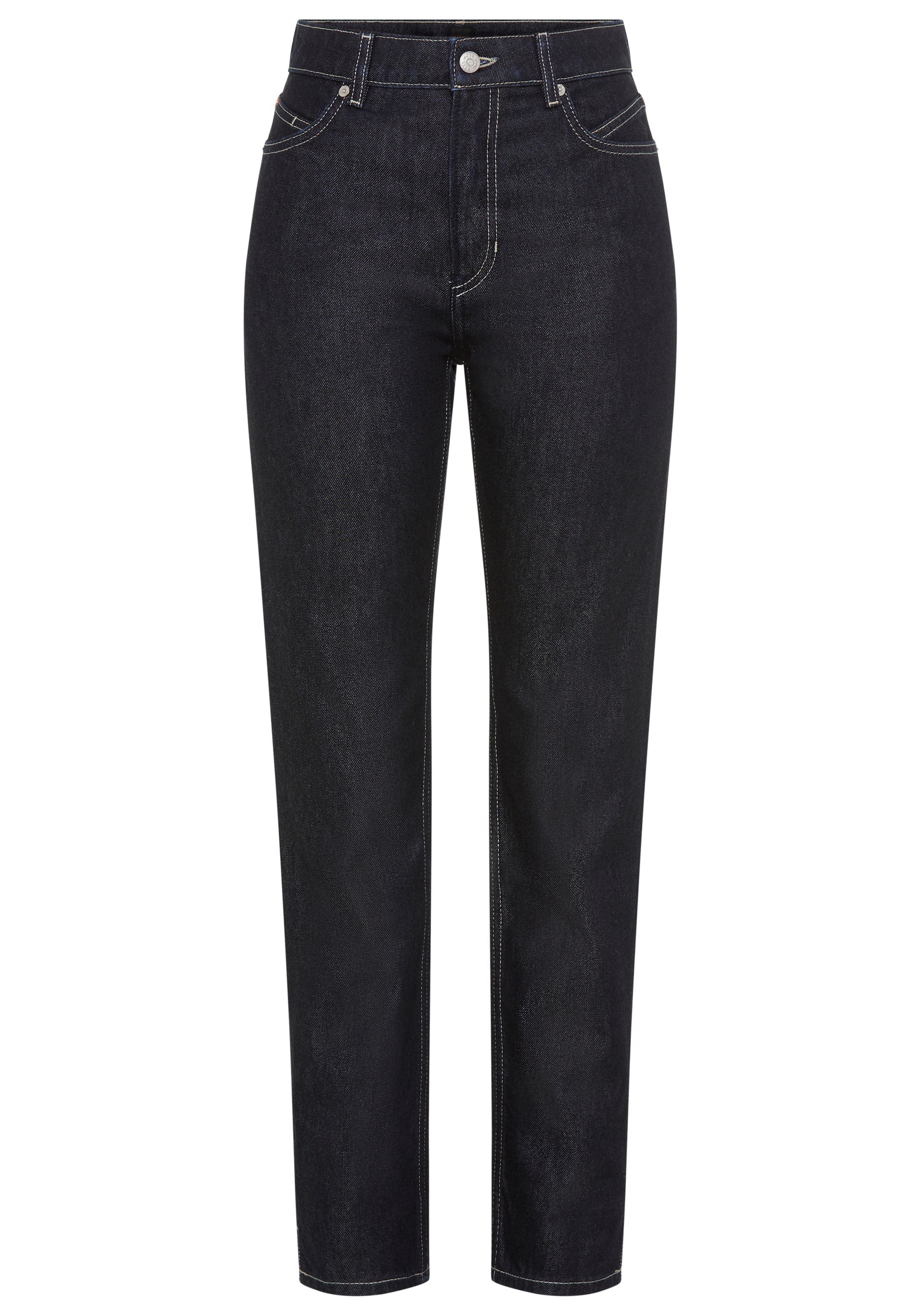 BOSS ORANGE High-waist-Jeans »ADA SLIM HR 1.0 Premium Damenmode« mit kleinen Schlitzen am Saum