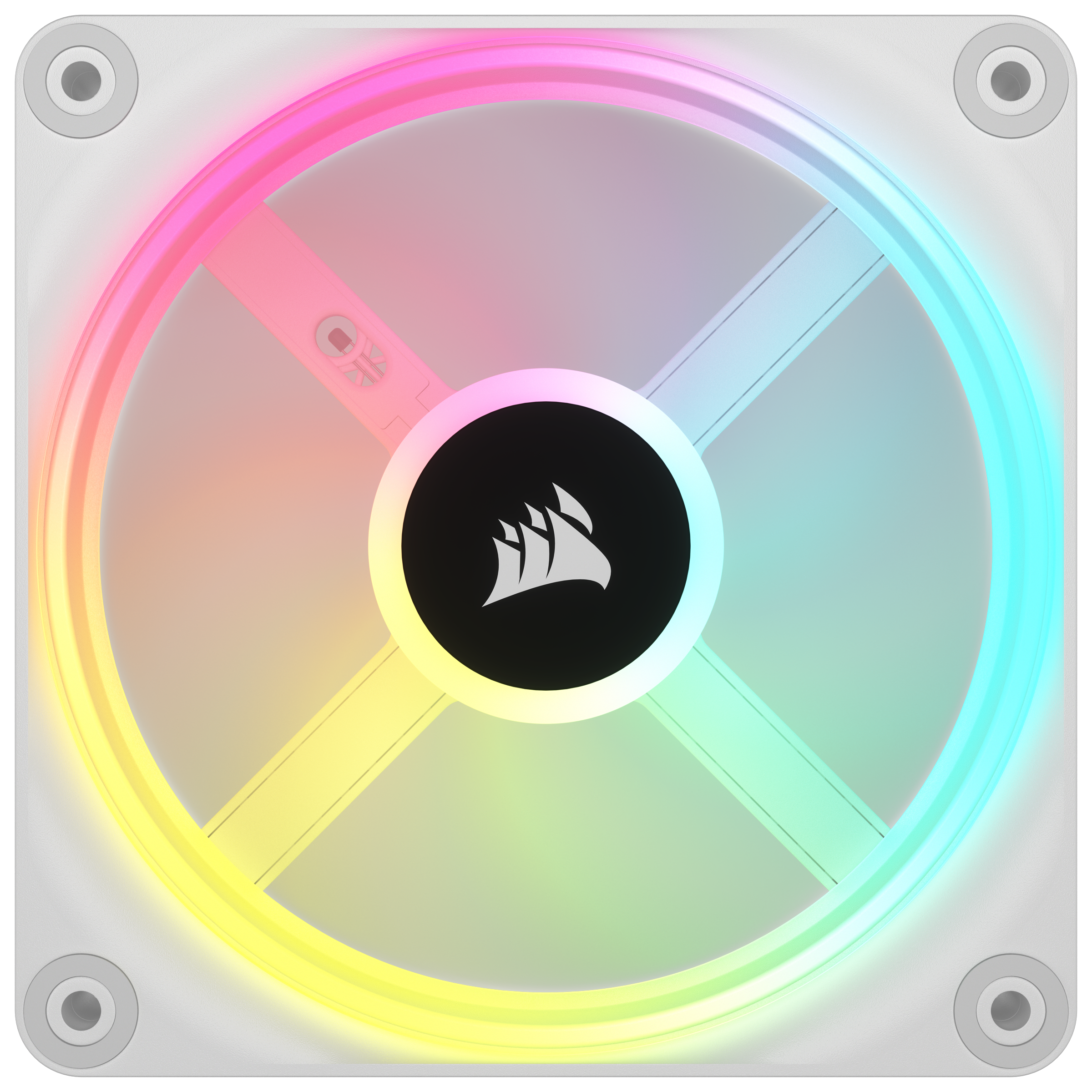 Corsair Gehäuselüfter »iCUE LINK QX120 RGB Starter-Kit – Weiß 120-mm-PWM-Lüfter«, RGB-Lüfter