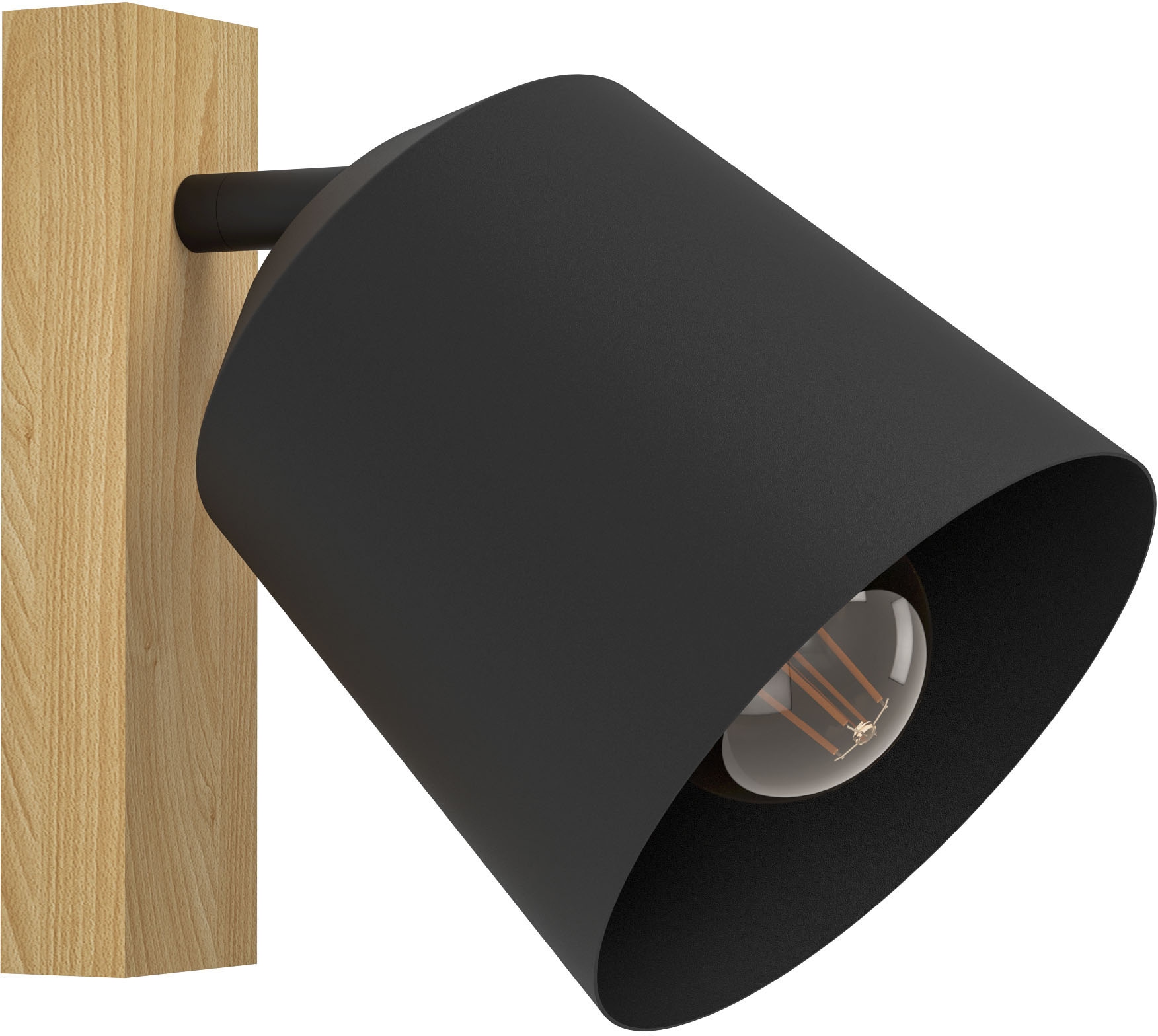 EGLO Deckenspot »COTORRO«, Deckenspot in braun und schwarz aus Holz, Stahl - exkl. E27 - 25W