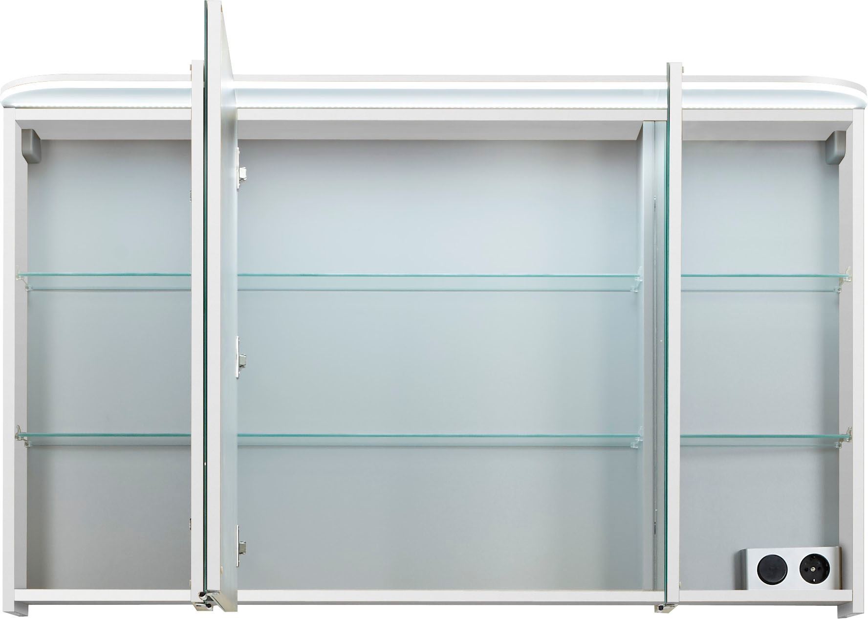 Saphir Badmöbel-Set »Balto Sprint 4-teilig, Mineralmarmor-Waschtisch mit LED-Spiegelschrank«, (5 St.), Unterschrank, Midischrank, inkl. Türdämpfer, 5 Türen, 5 Schubladen