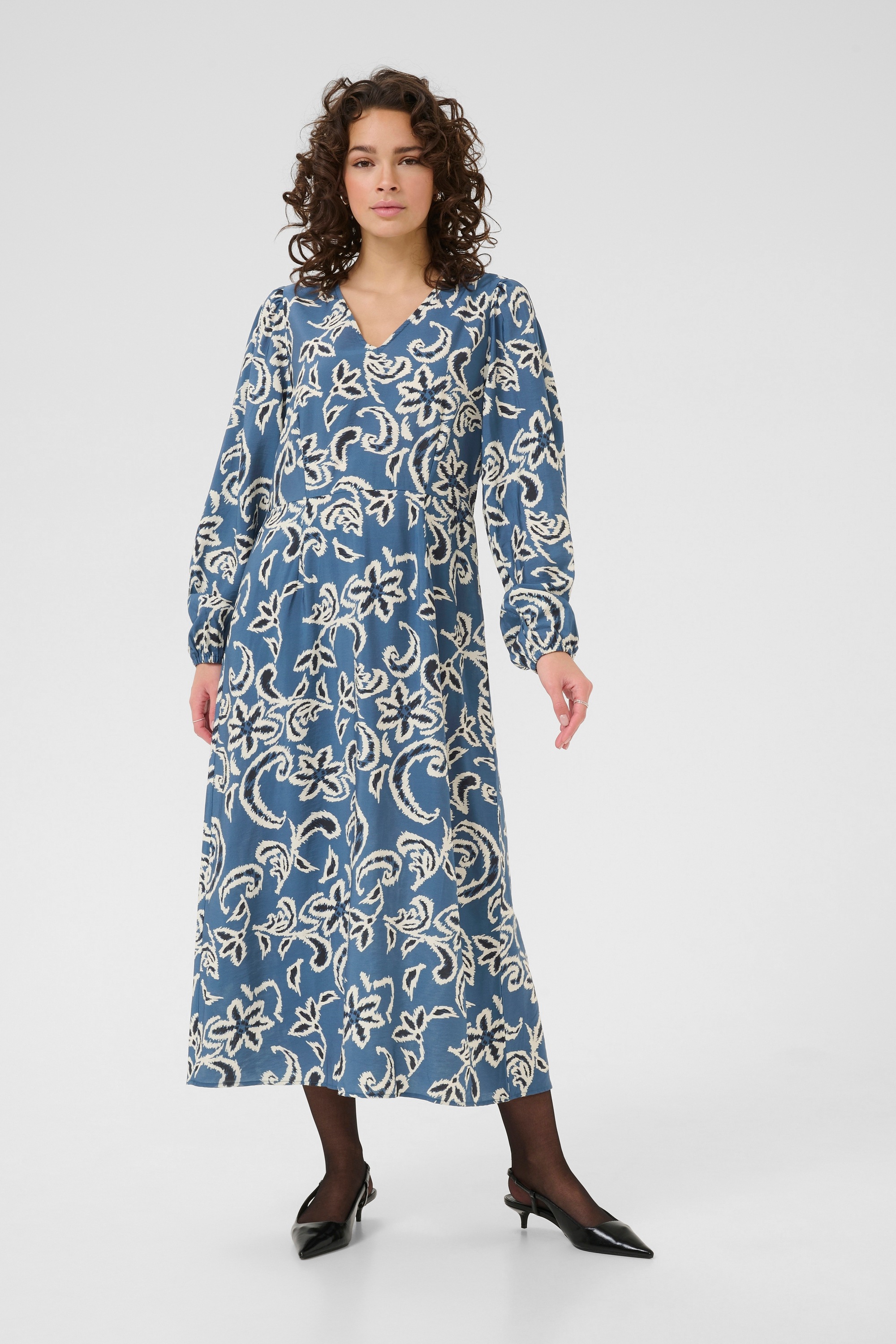KAFFE Midikleid »Kleid KAdahlia«