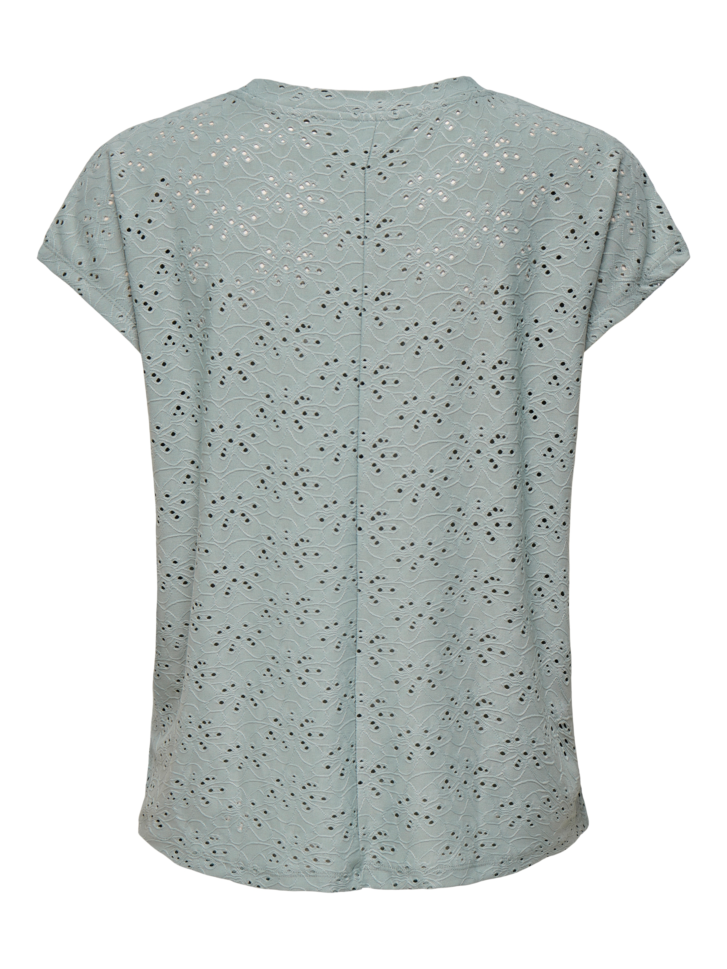 ONLY Kurzarmshirt »ONLSMILLA LIFE S/S TOP JRS NOOS« regular fit, modisch, Single Jersey, Materialmix, Rundhals