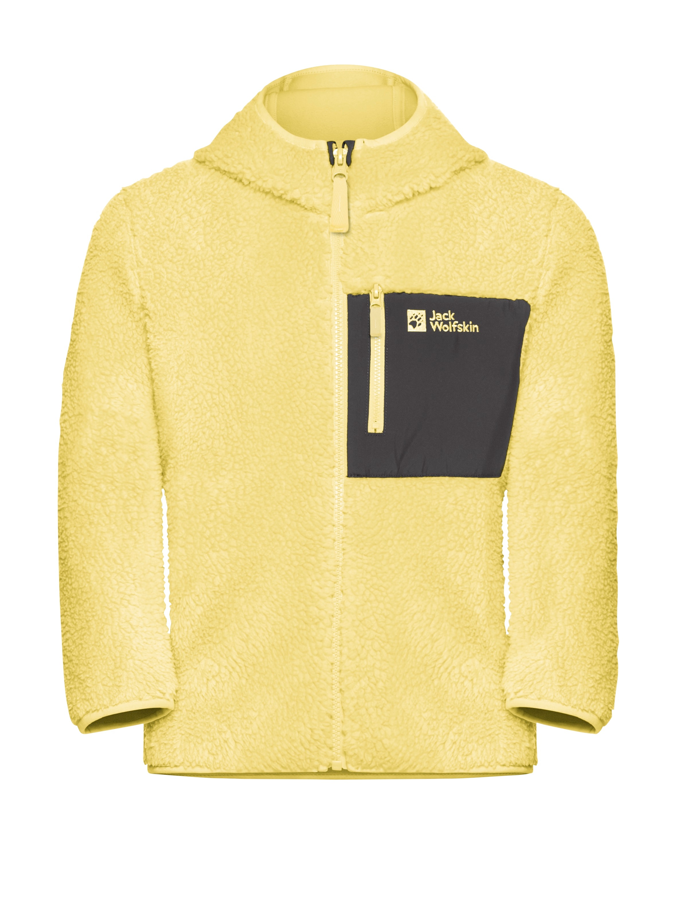 Jack Wolfskin Fleecejacke »ICE CURL HOOD JACKET K«, mit Kapuze, Wärmend, winddicht, Übergangsjacke
