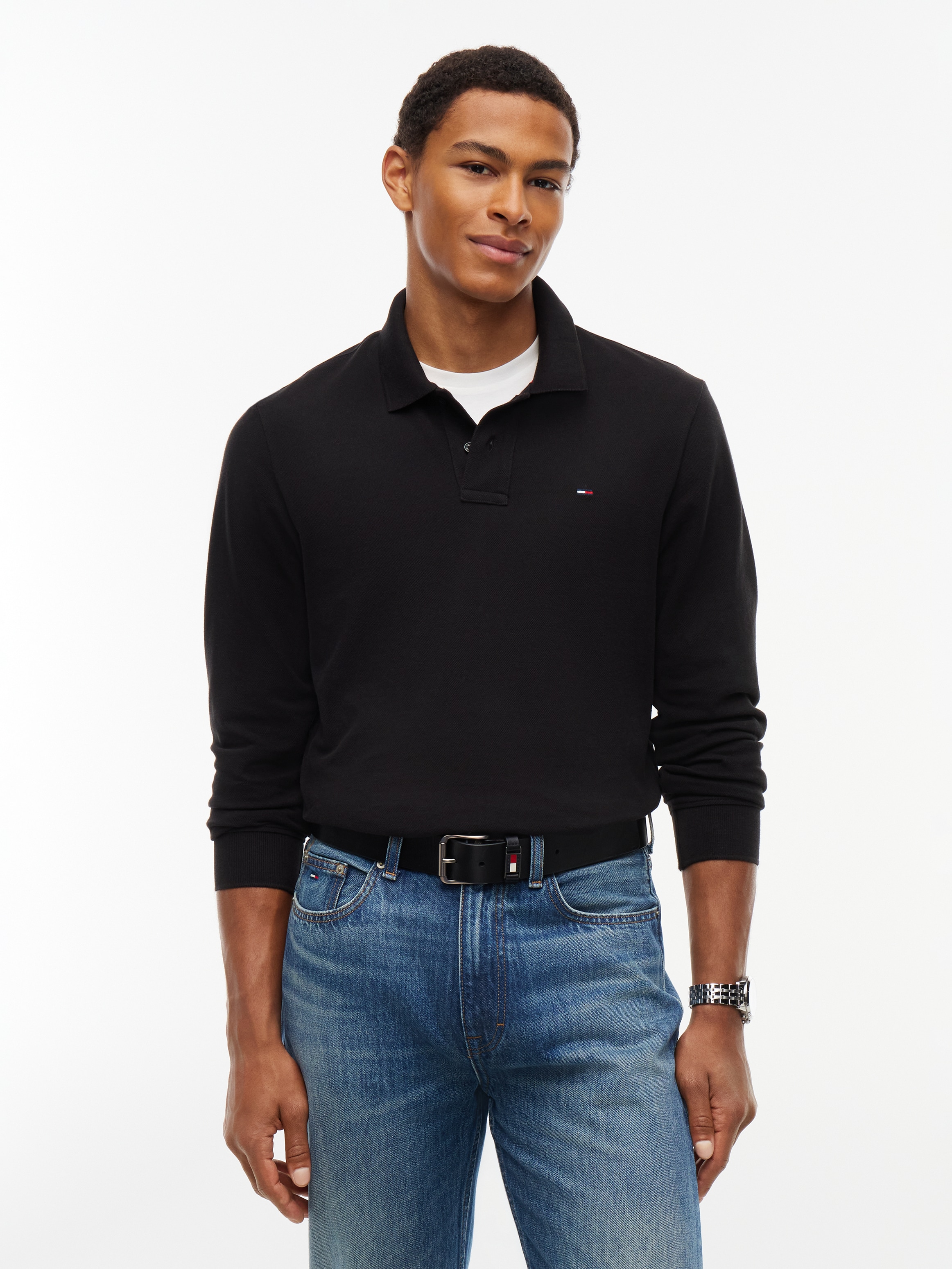 Tommy Jeans Langarm-Poloshirt »REGULAR POLO« Regular fit mit Polokragen