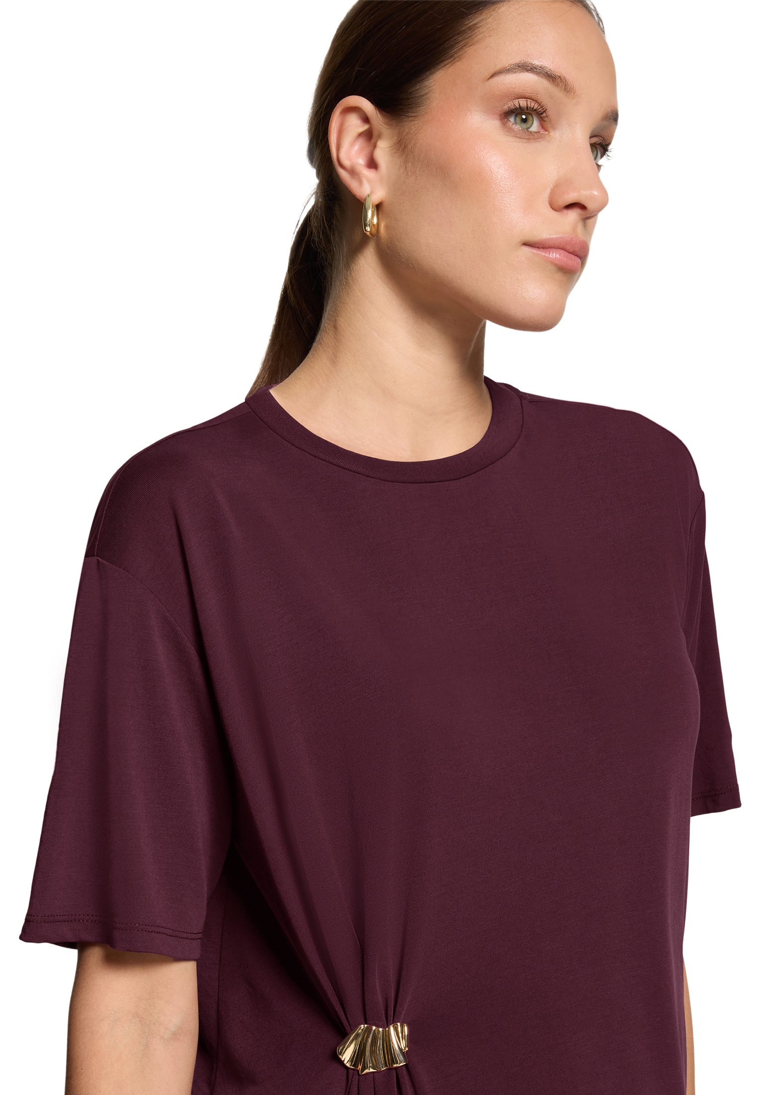 Zero Kurzarmshirt »Halbarm-Shirt mit Schnalle«