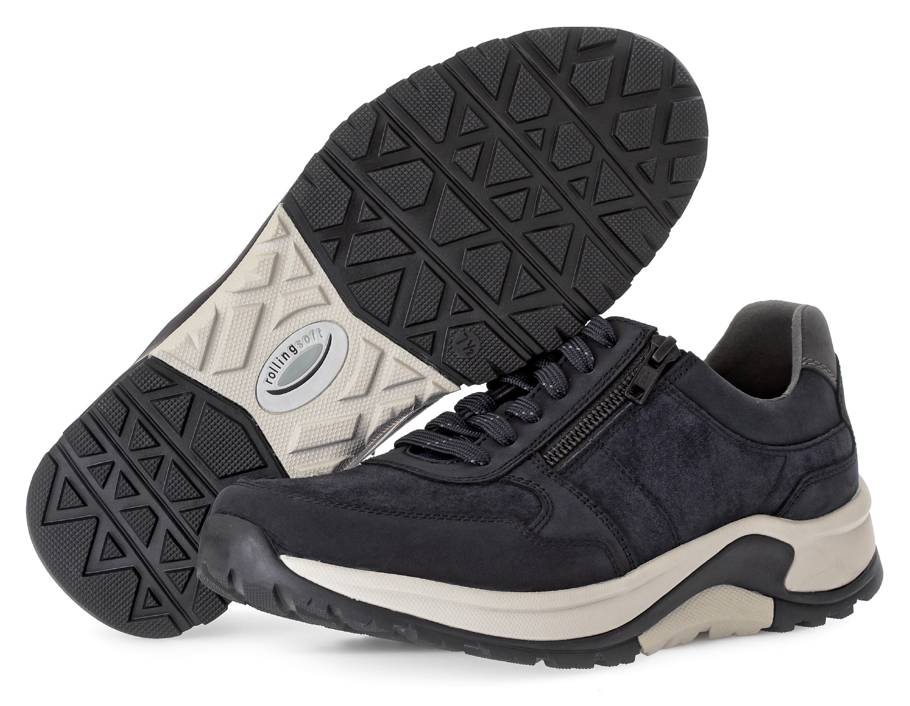Gabor Rollingsoft Keilsneaker, Komfortschuh, Schnürschuh, Halbschuh in Weite G 1/2 (= weit)