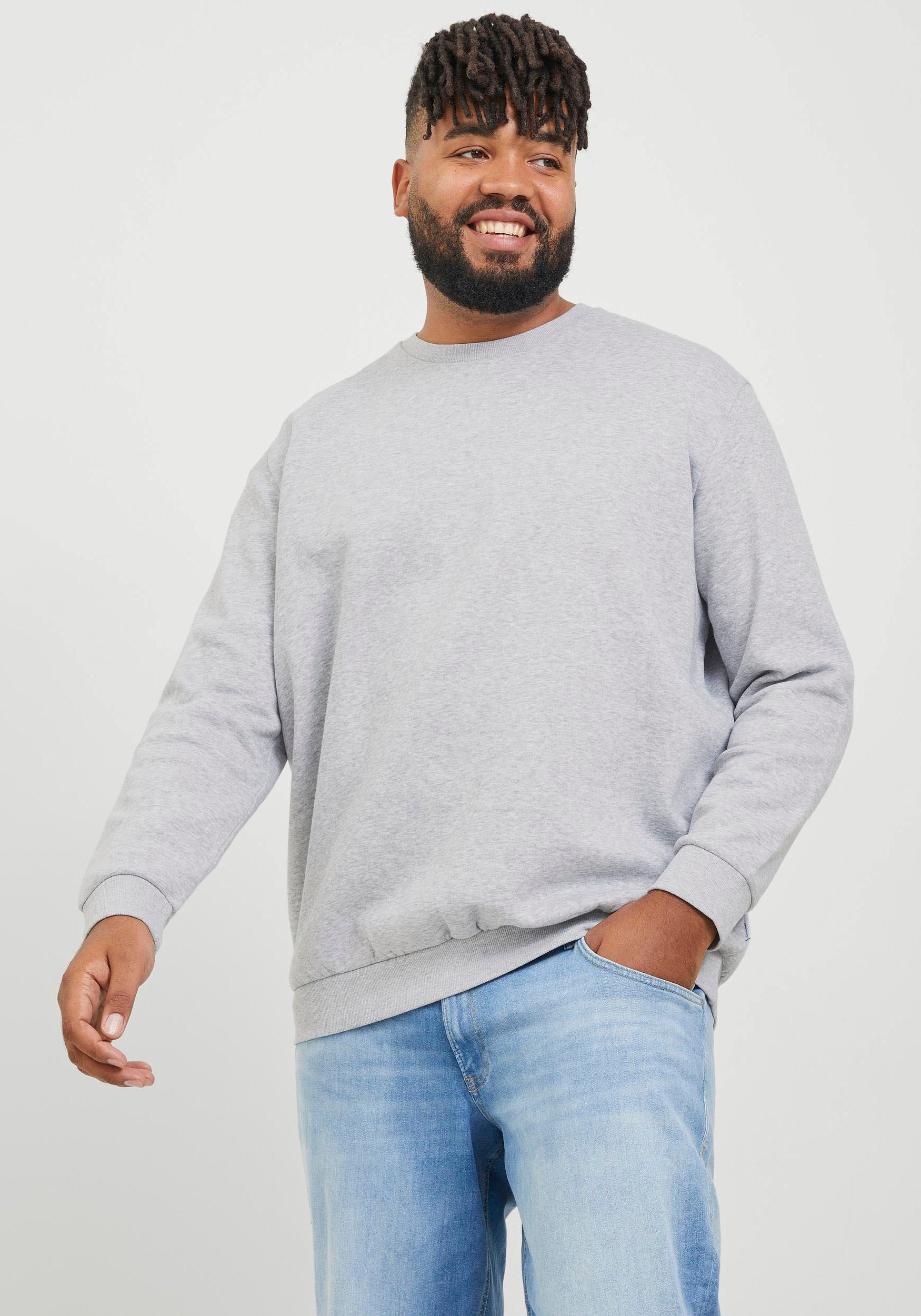 Jack & Jones PlusSize Sweatshirt »JJEBRADLEY SWEAT CREW NOOS PLS«, mit Rippbündchen