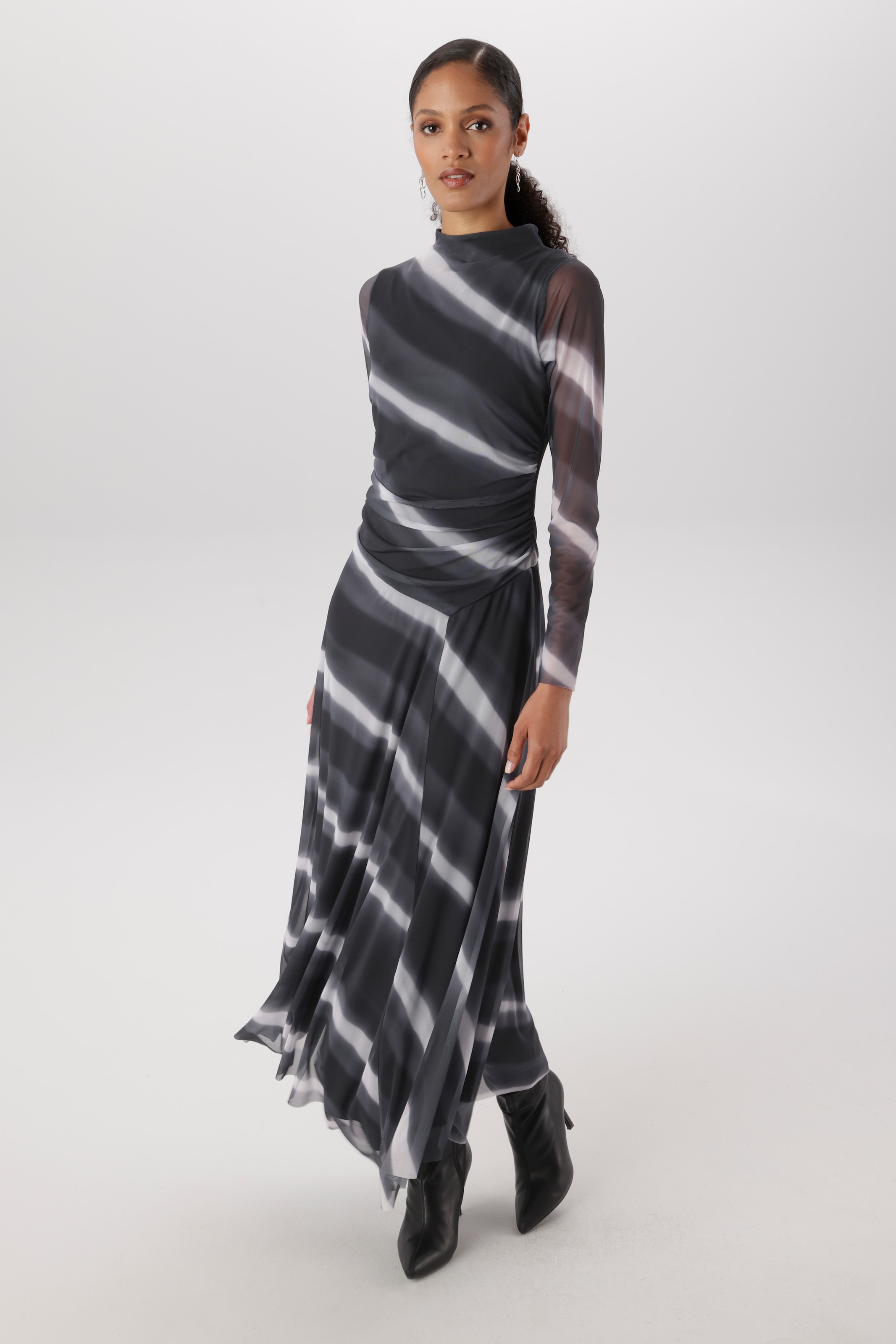 Aniston SELECTED Maxikleid In Mesh-Qualiät und transparenten Ärmeln - NEUE KOLLEKTION