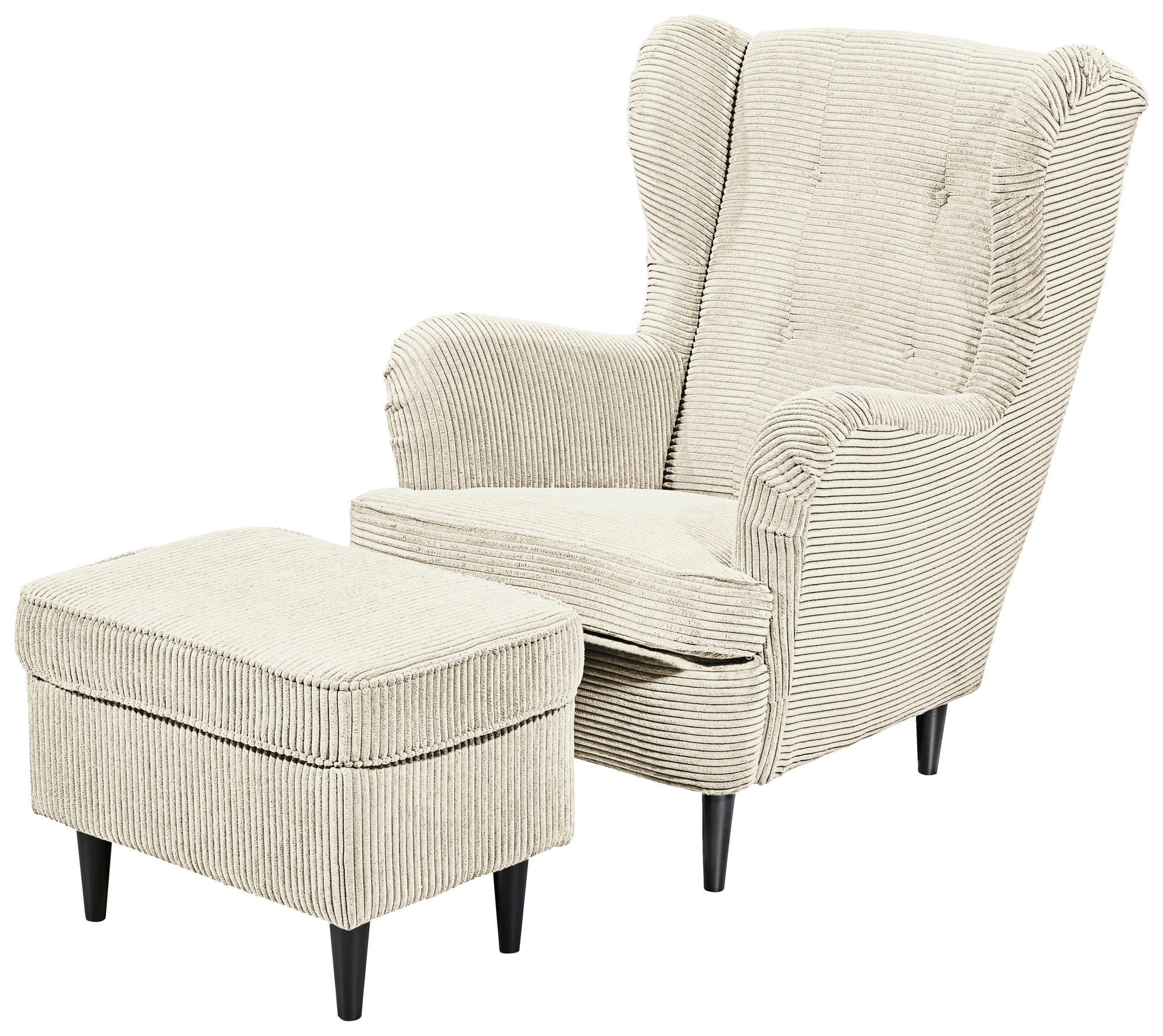 ED EXCITING DESIGN Hocker »Oskar«, mit Massivholzfüßen