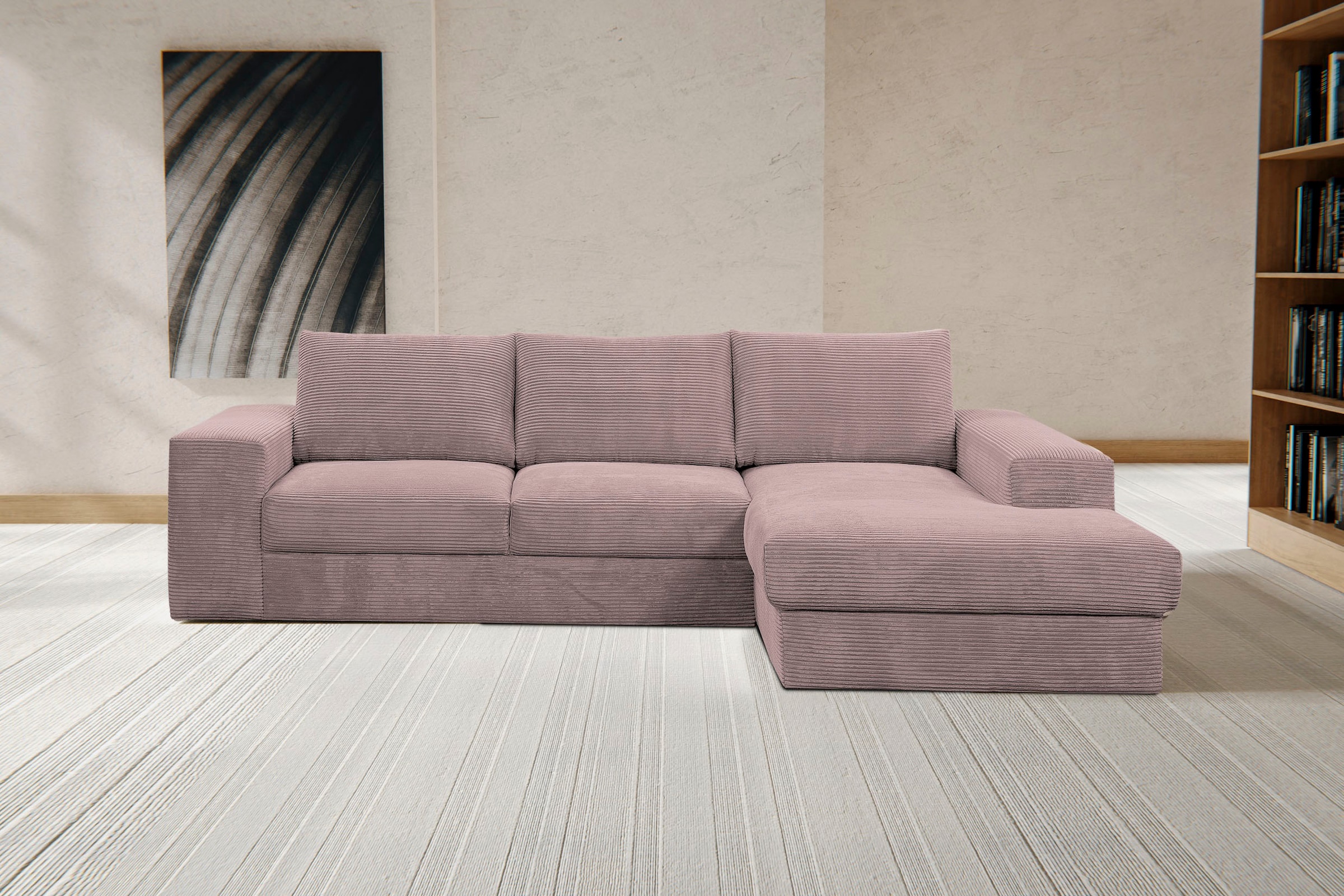WERK2 Ecksofa »Rozzana 280 cm breit zeitlos &, viel Platz, Design & Komfort« Cord, L-Form, XXL