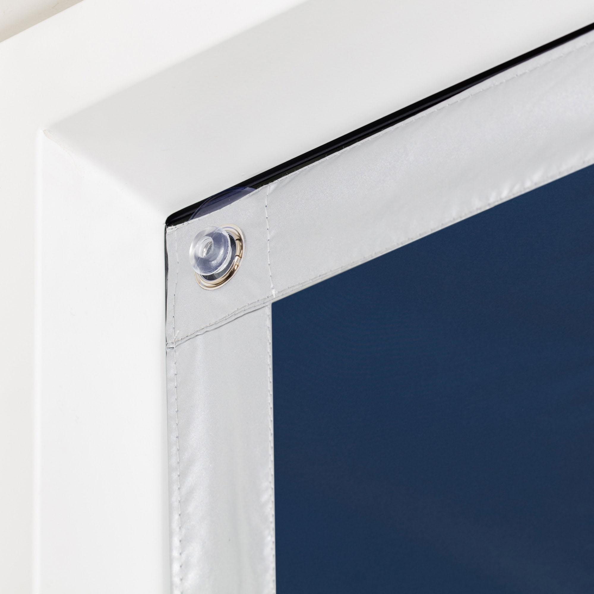 LICHTBLICK ORIGINAL Dachfensterrollo »Haftfix Hitzeschutz Abdunkelung« verdunkelnd Perlreflex-beschichtet | energiesparend ohne Bohren verspannt mit Thermobeschichtung, mit Saugnapf