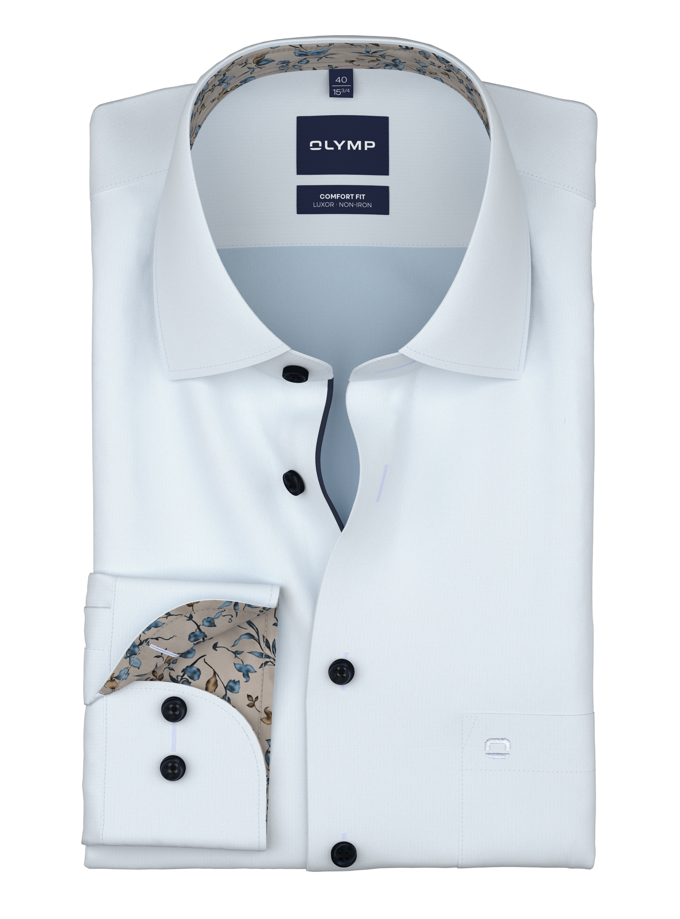 OLYMP Langarmhemd »Luxor« Businesshemd, New-Kentkragen, Comfort Fit