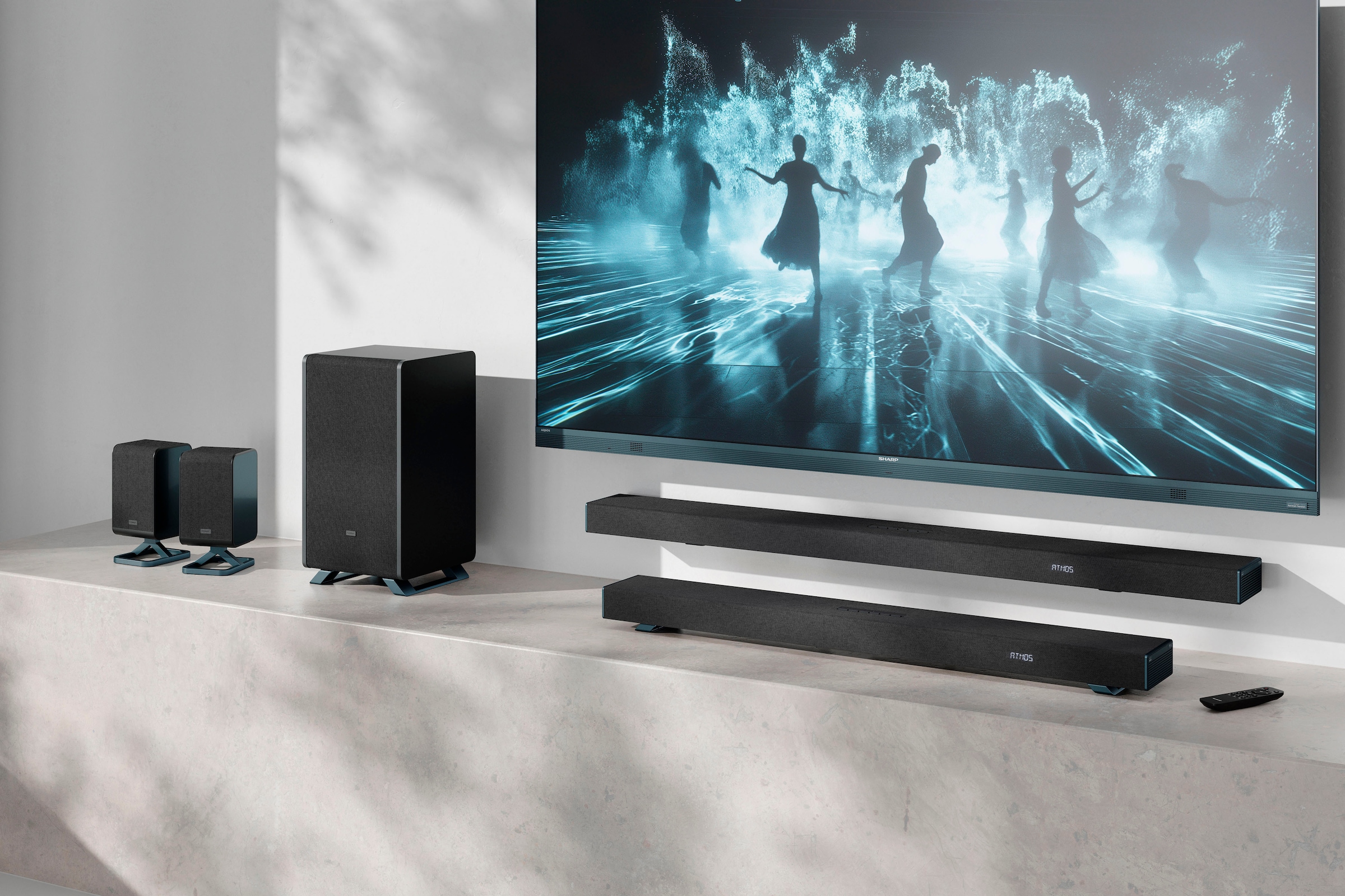 Sharp Surround-Lautsprecher »HT-SPR52021« 2.0.2 ( Kabelloser Surround | multidirektionaler Sound 66 W)