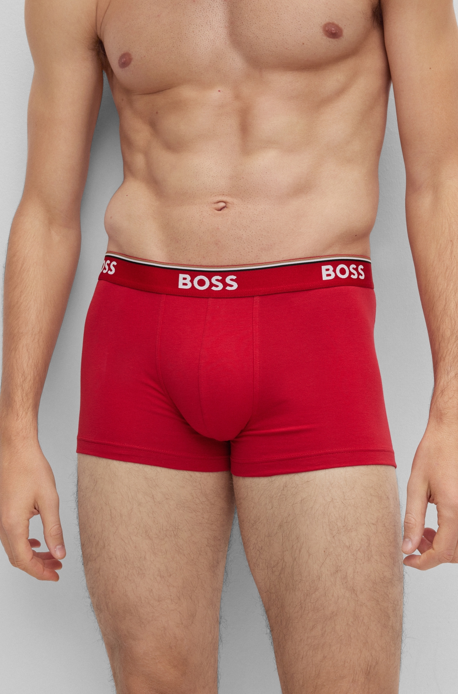 BOSS Boxer, (Packung, 3 St., 3er-Pack), mit BOSS Schriftzug auf dem Bund