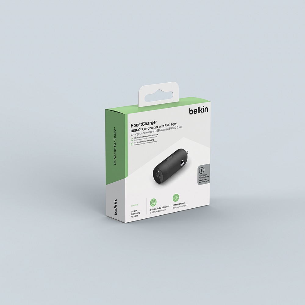 Belkin USB-Ladegerät »30W USB-C PD Kfz-Ladegerät mit PPS Technologie«