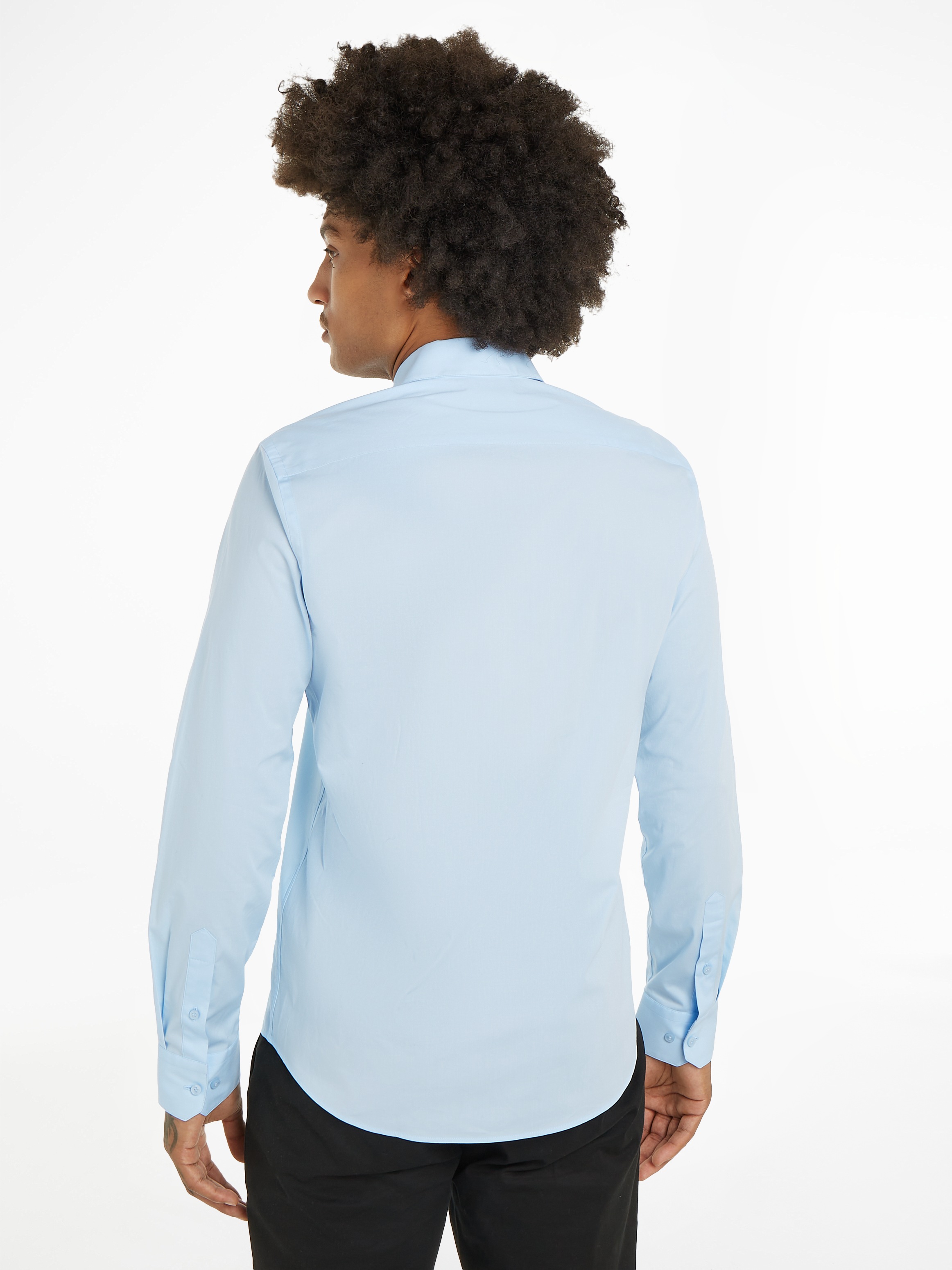 Calvin Klein Businesshemd »STRETCH POPLIN SLIM SHIRT«, mit Calvin Klein Logo auf der Brust