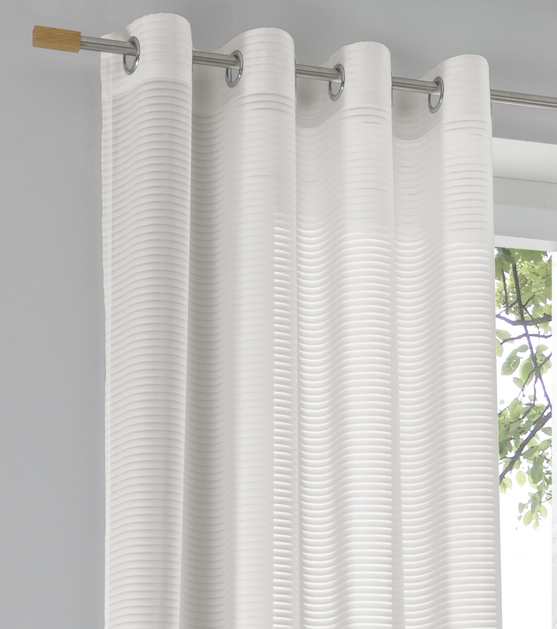 Kutti Vorhang »Arrego Vorhang« Ösen 1 Stk. tlg. Gardine gestreift(1 St)