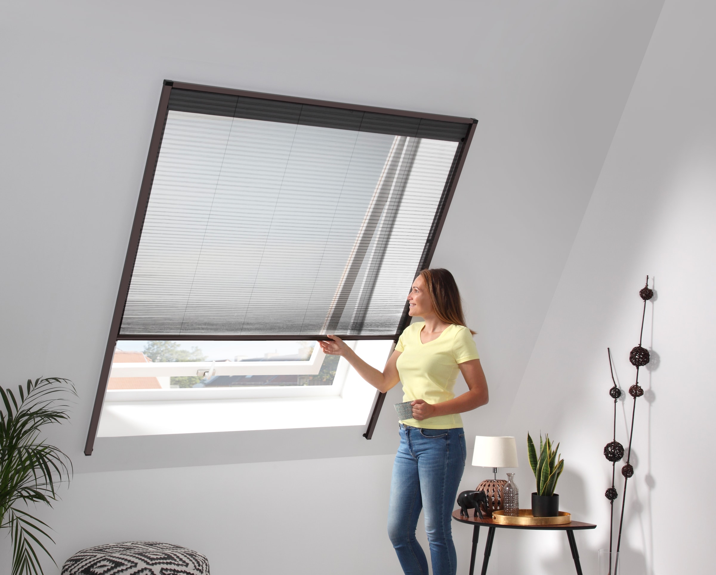 hecht international Insektenschutzrollo »für Dachfenster«, transparent, Insektenschutz