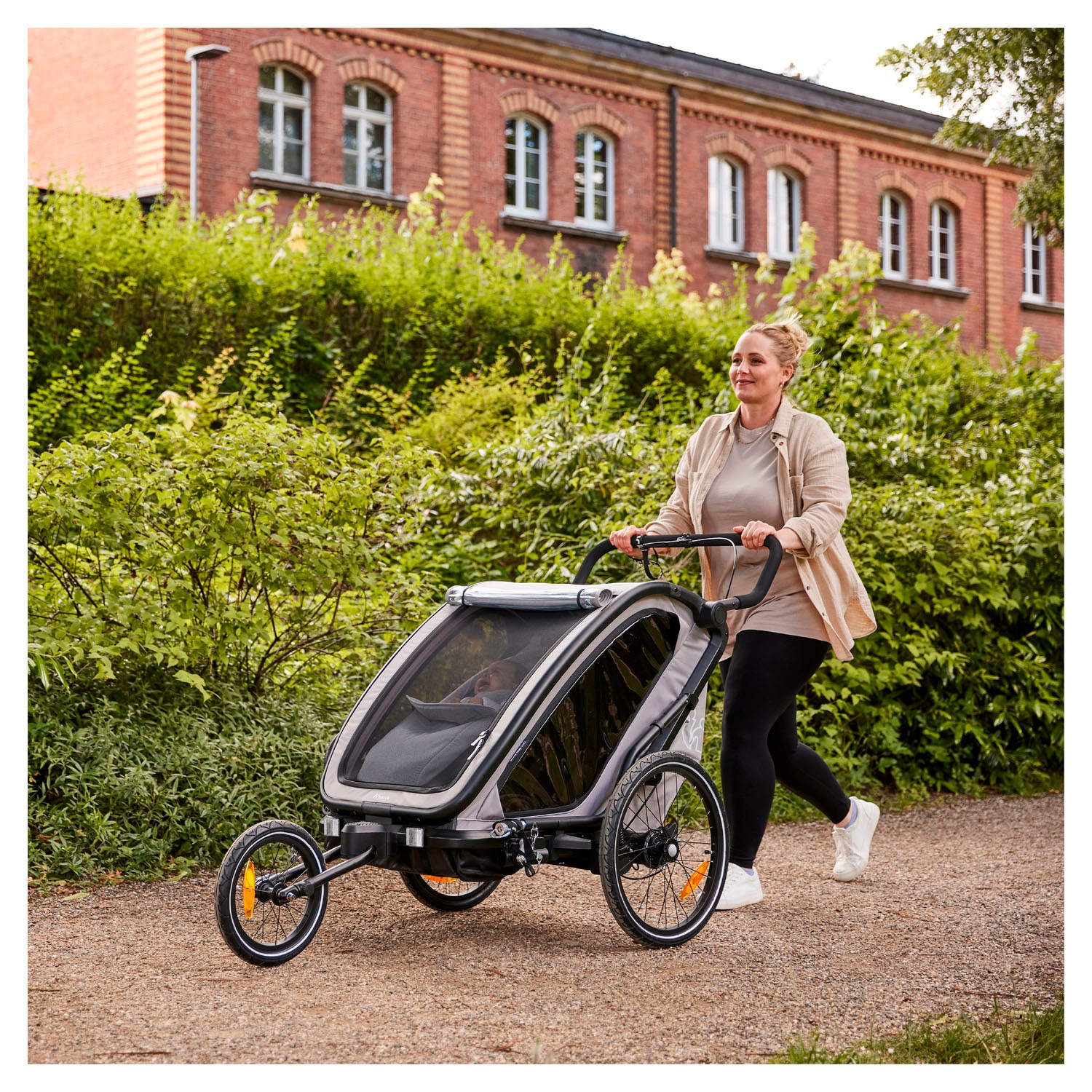Hauck Fahrradkinderanhänger »Bike N Walk Duo«, für 2 Kinder, inkl. Deichsel