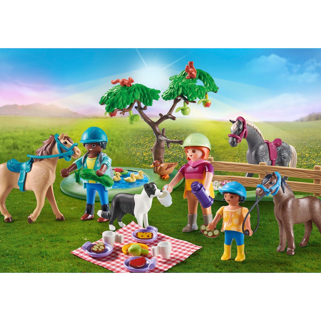 Playmobil® Konstruktions-Spielset »Picknickausflug mit Pferden (71239), Country«, (67 St.)