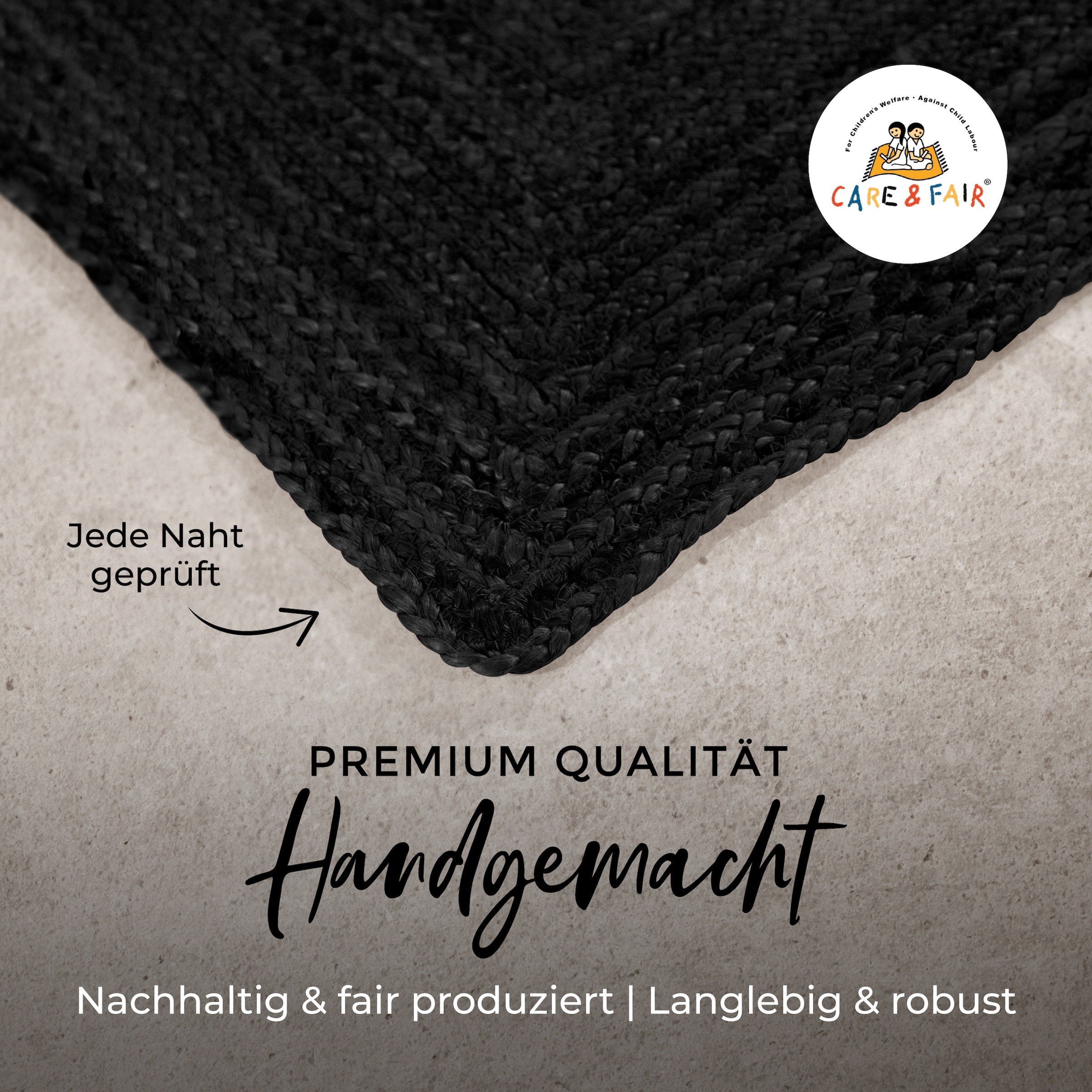 carpetfine Teppich »Nele Juteteppich Naturfaser«, rechteckig, 6 mm Höhe, geflochtener Wendeteppich aus 100% Jute, quadratisch und als Läufer