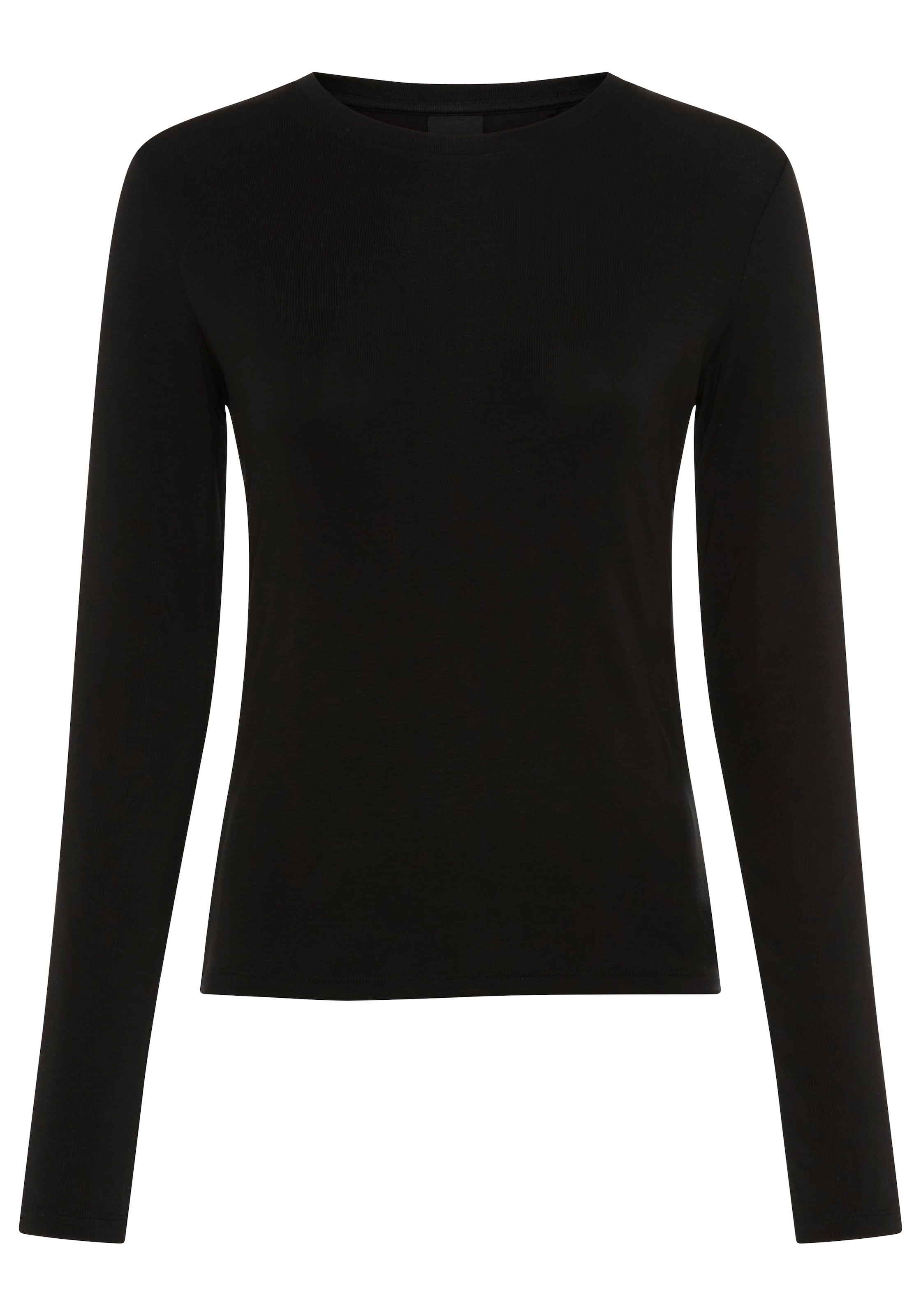 BOSS ORANGE Langarmshirt »Eliva Premium Damenmode« aus weichem Stretch-Jersey ,Slim Fit