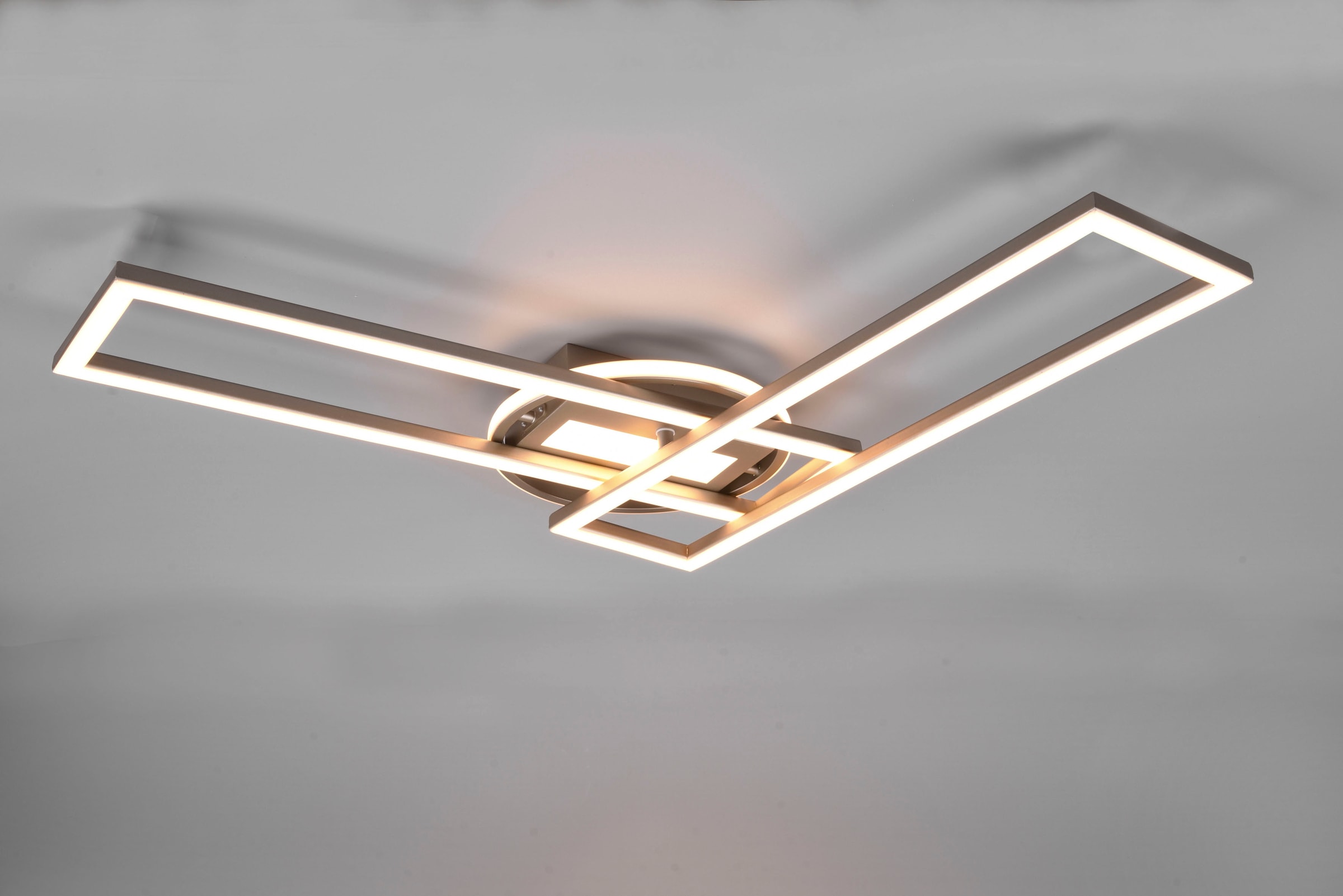 REALITY Leuchten LED Deckenleuchte »Twister«, 1 flammig, Leuchtmittel LED-Board | LED fest integriert, Deckenlampe 4500 Lumen Lichtfarbe einstellbar Fernbedienung Memory