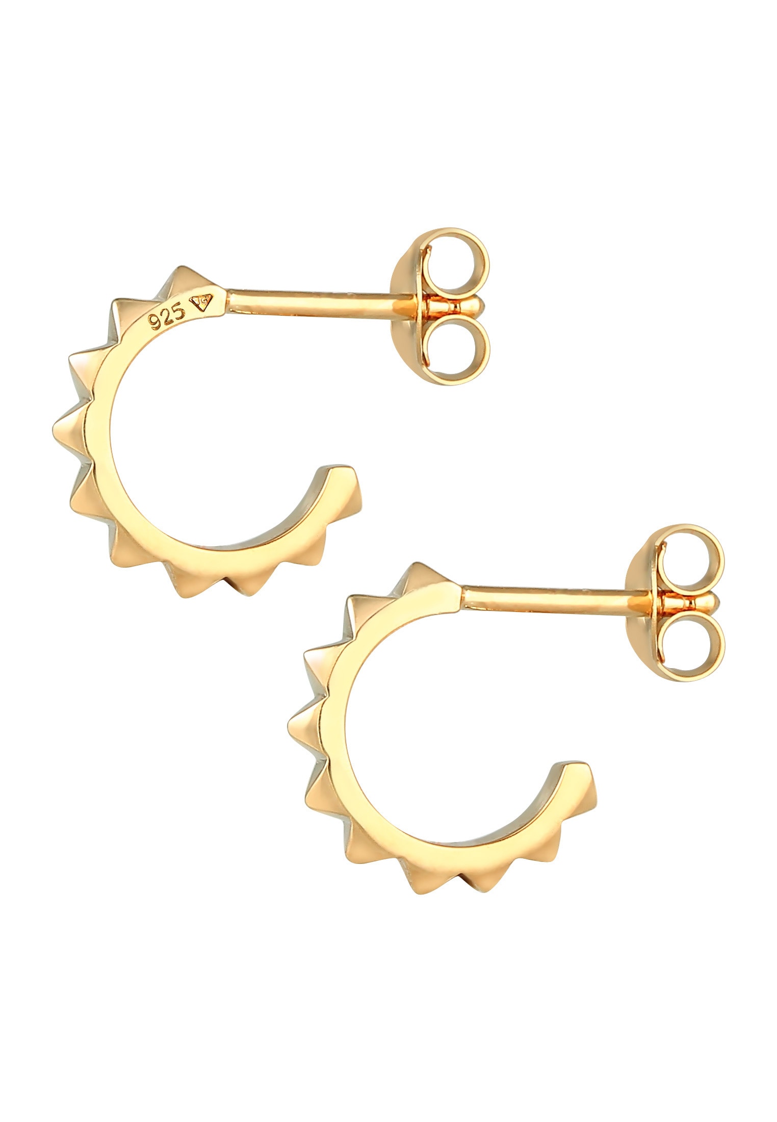 Elli Paar Ohrstecker »Ohrringe Creolen Stecker Pyramiden Rock Style 925 Silber«