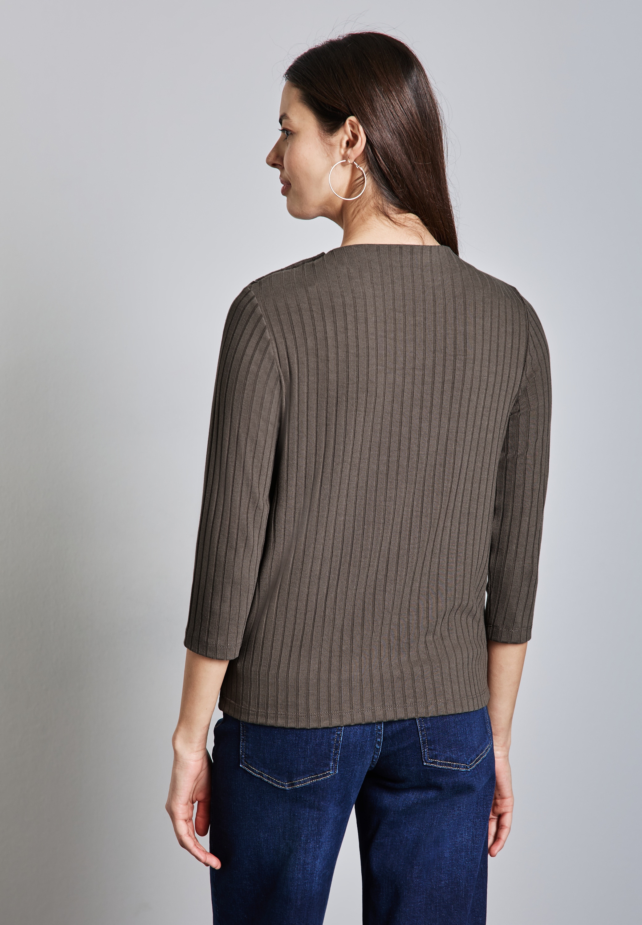 STREET ONE 3/4-Arm-Shirt, mit Knöpfen an der Schulter