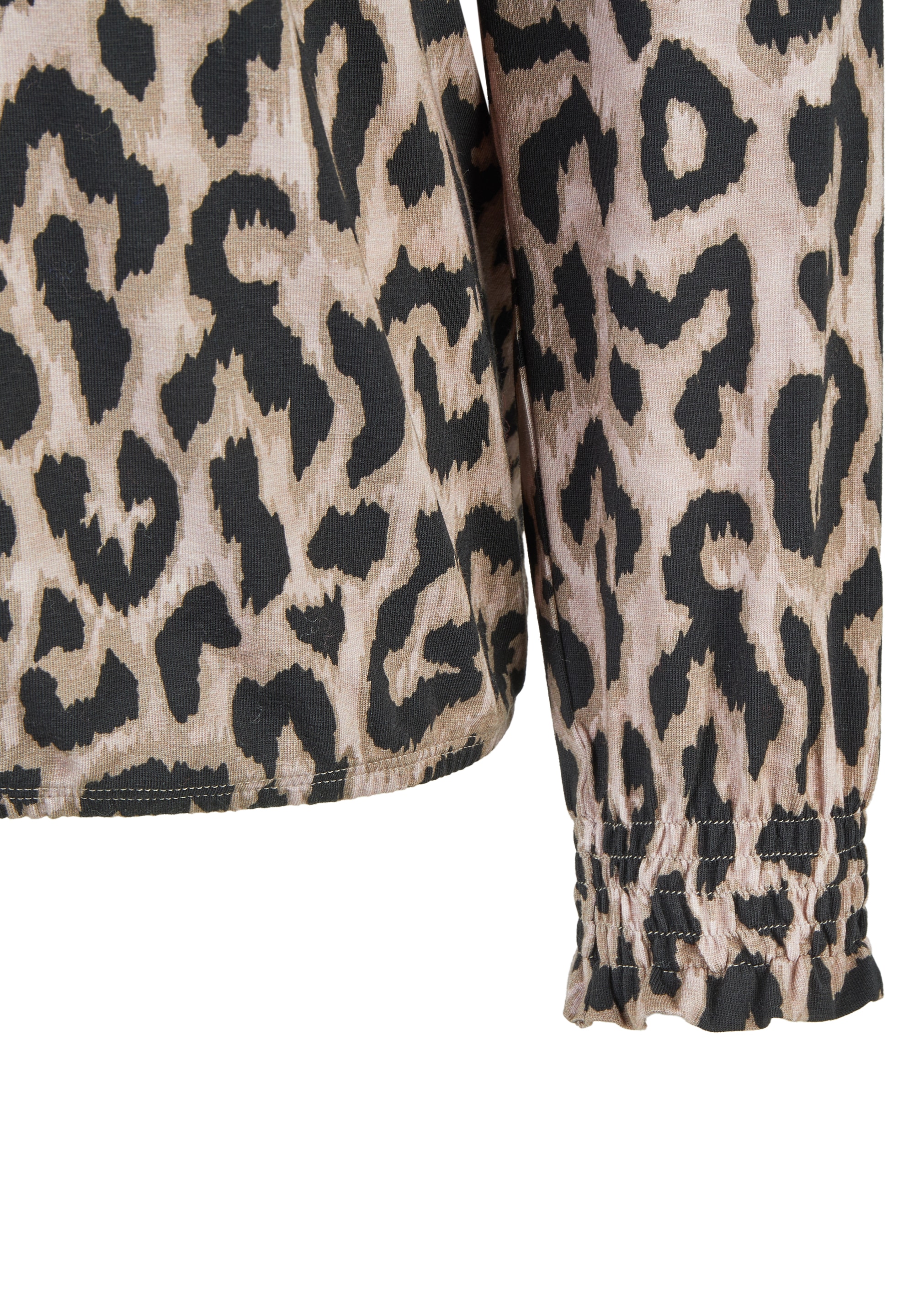 Rabe Langarmshirt mit Leo-Print