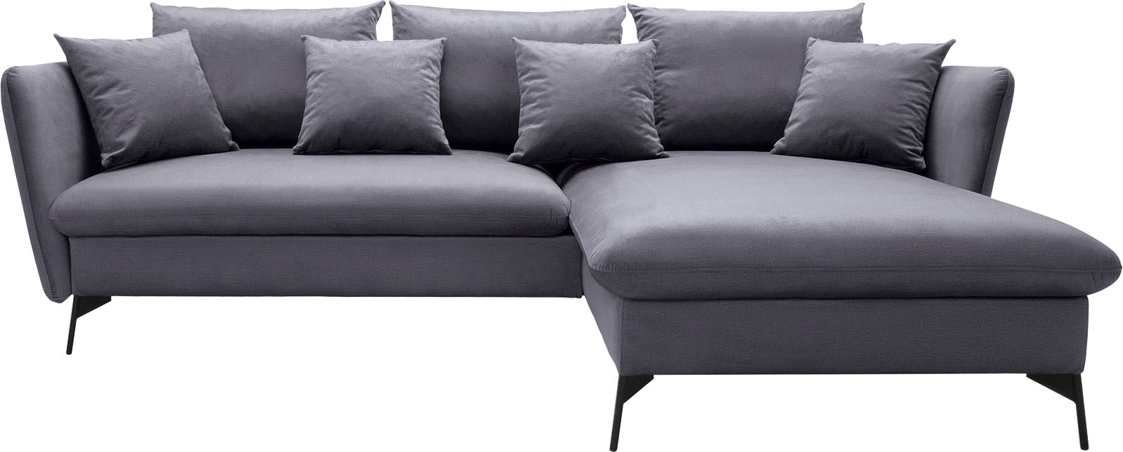 Ecksofa »LIVORNO,258 cm, L-Form,«, Schlaffunktion u. Bettkasten (139/224cm), Samt,...