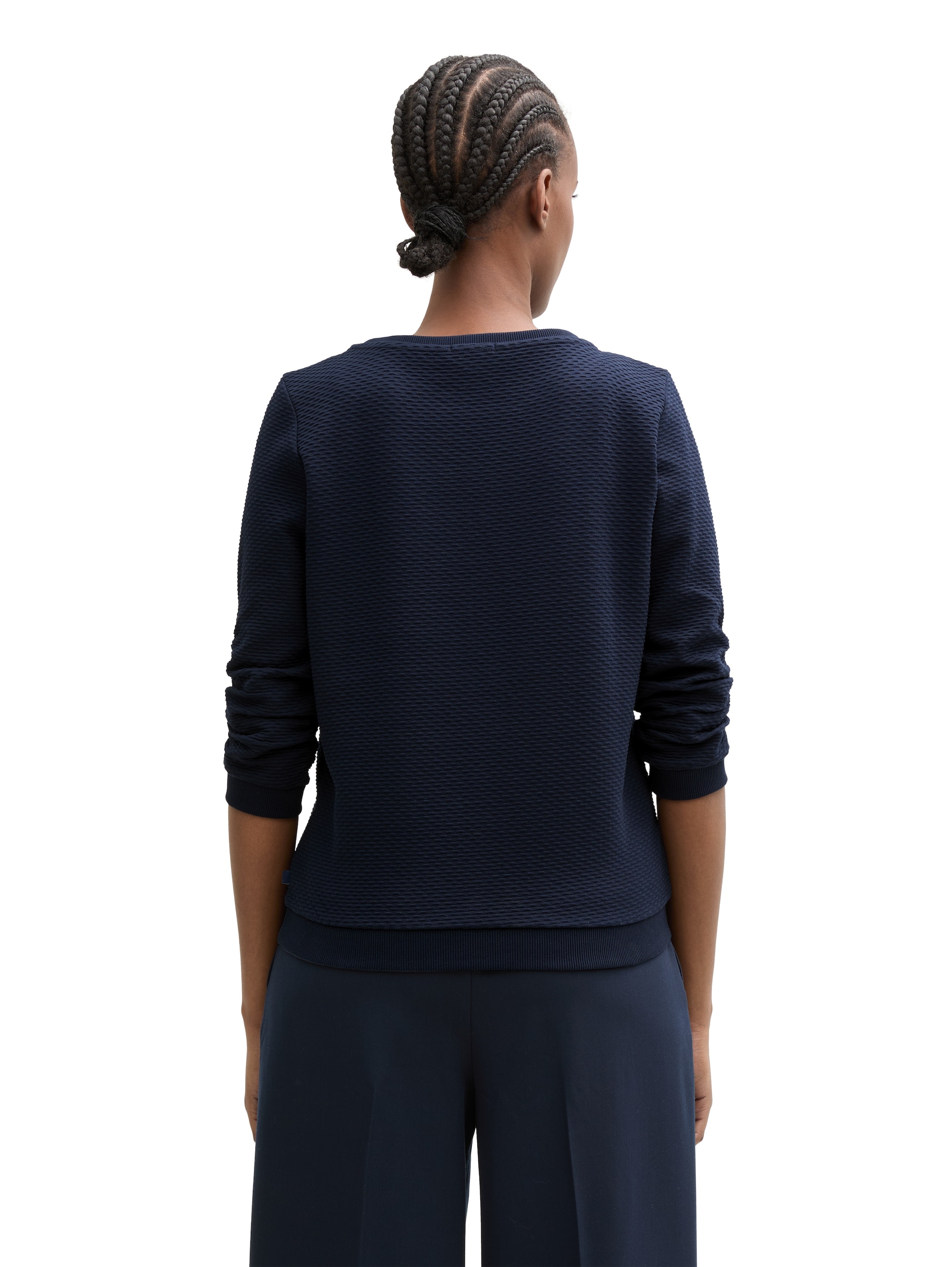 TOM TAILOR Denim Sweatshirt, mit besonderer Materialoberfläche