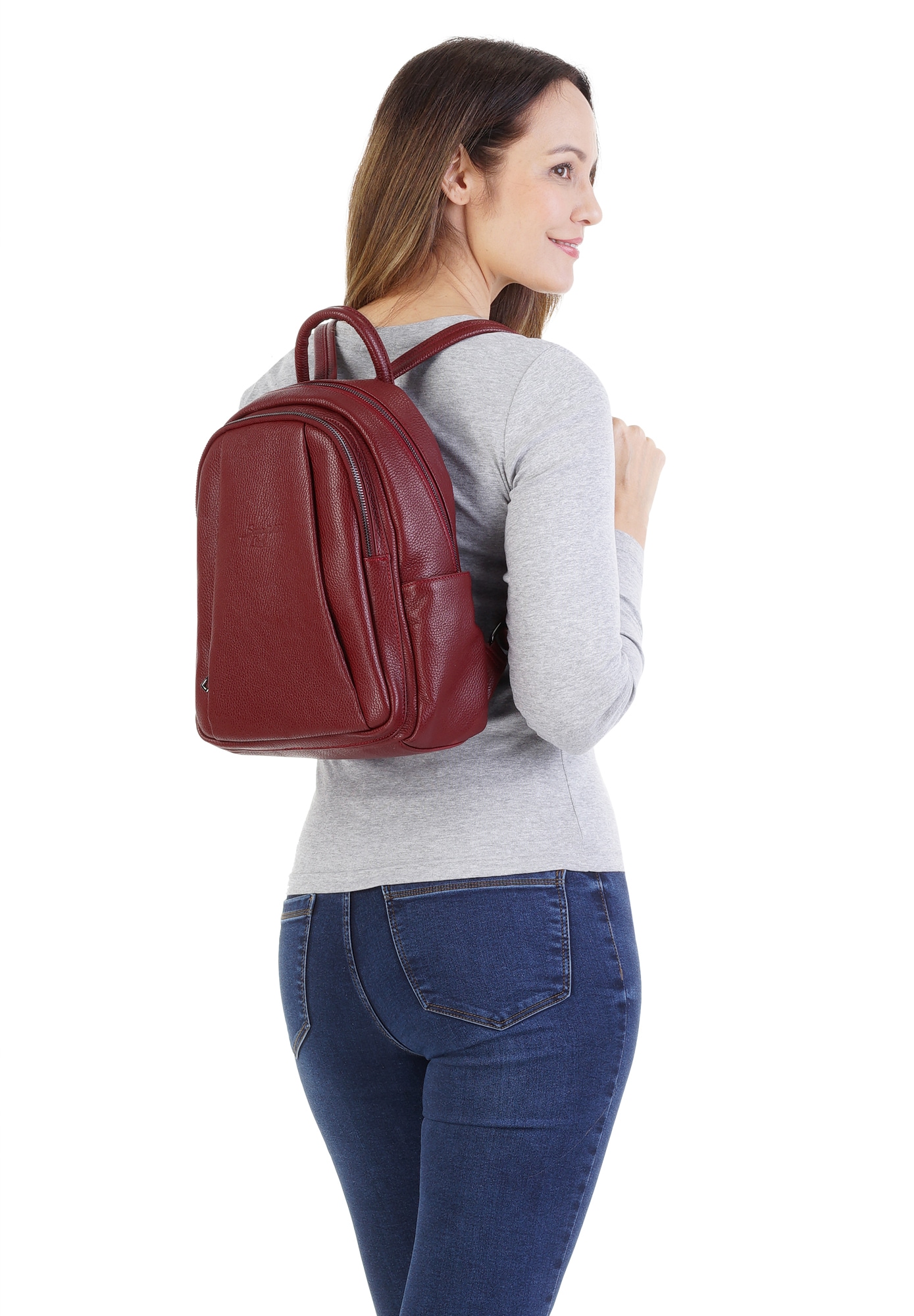 Samantha Look Cityrucksack, echt Leder, Made in Italy