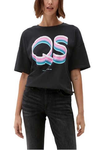Q/S by s.Oliver T-Shirt, in lässigem Look und mit großem Logo-Print kaufen