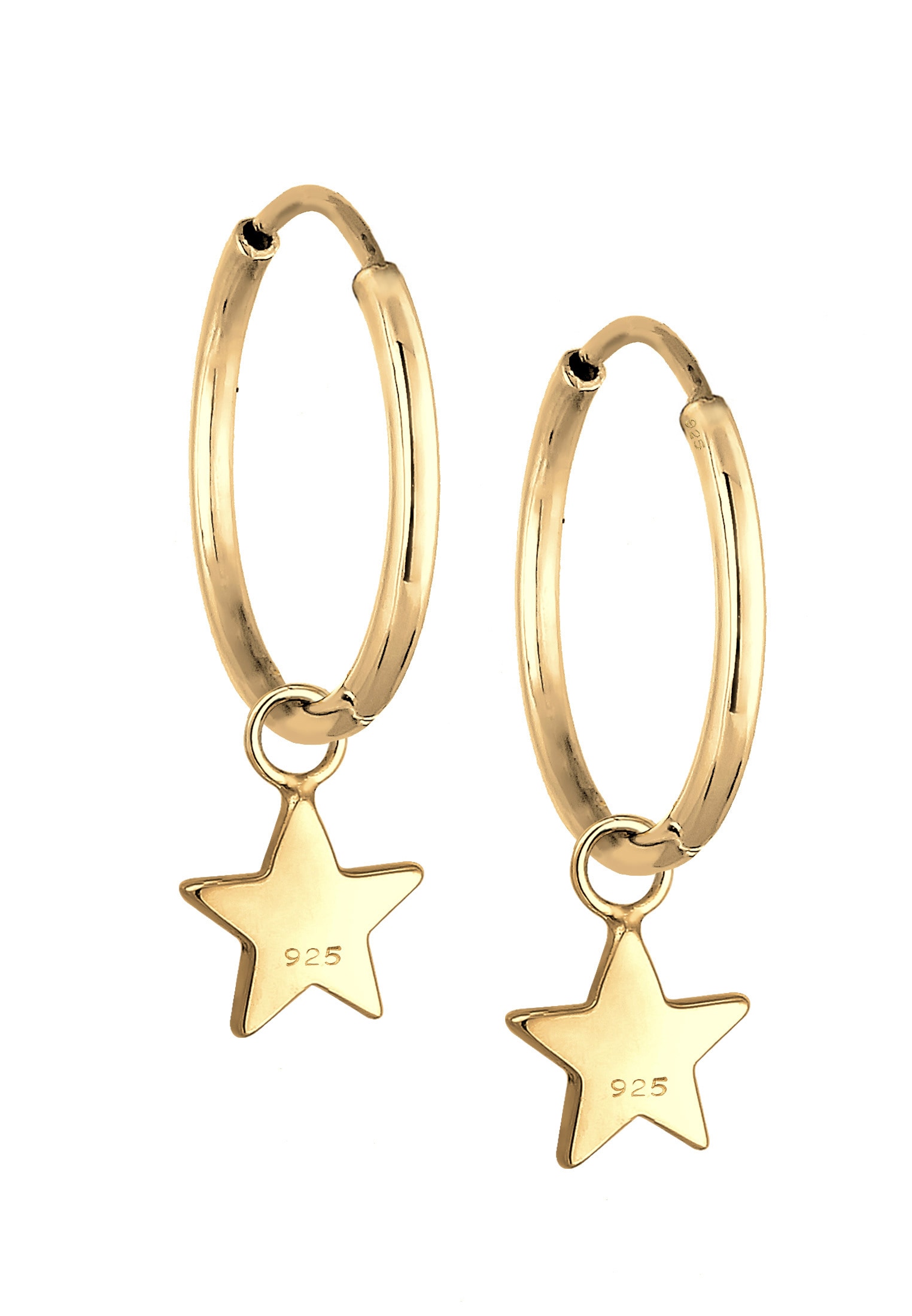Elli Paar Creolen »Ohrringe Creolen Stern 925 Sterling Silver«