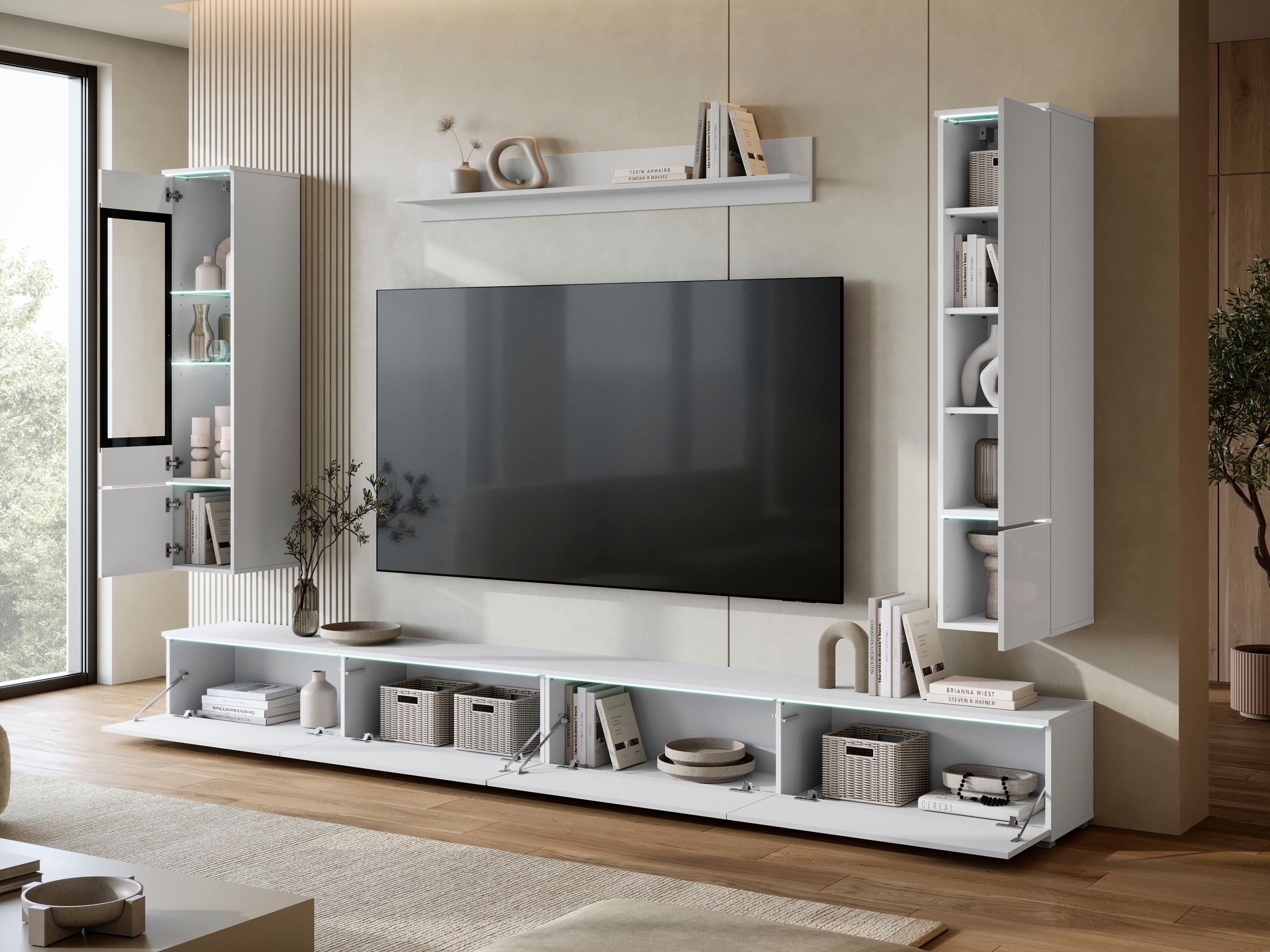 Home affaire Wohnwand »Vera, Breite 300 cm« Komplett-Set, 5 Stk. tlg.