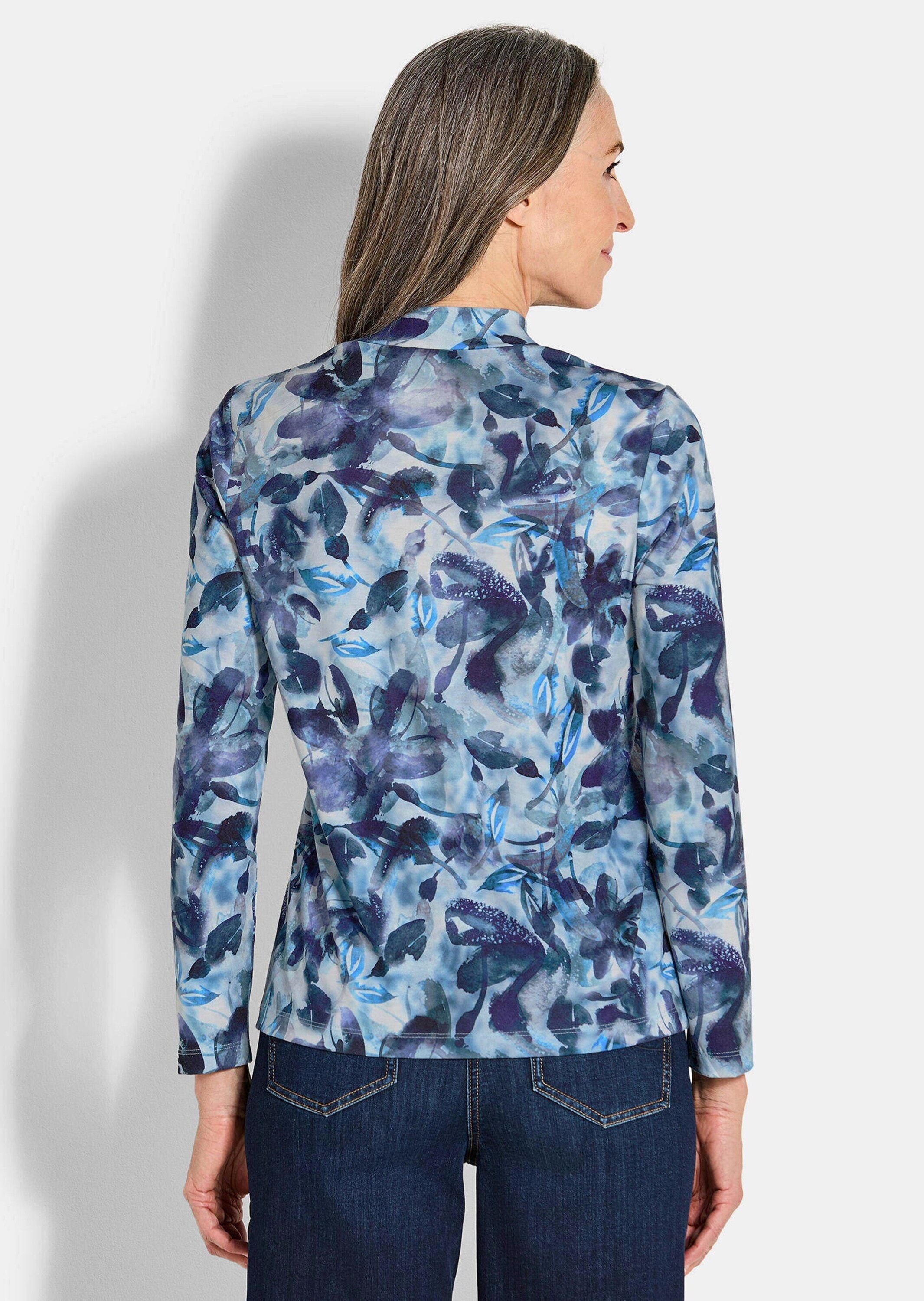 GOLDNER Kurzarmshirt »Jersey-Shirt mit Glanzdetails«