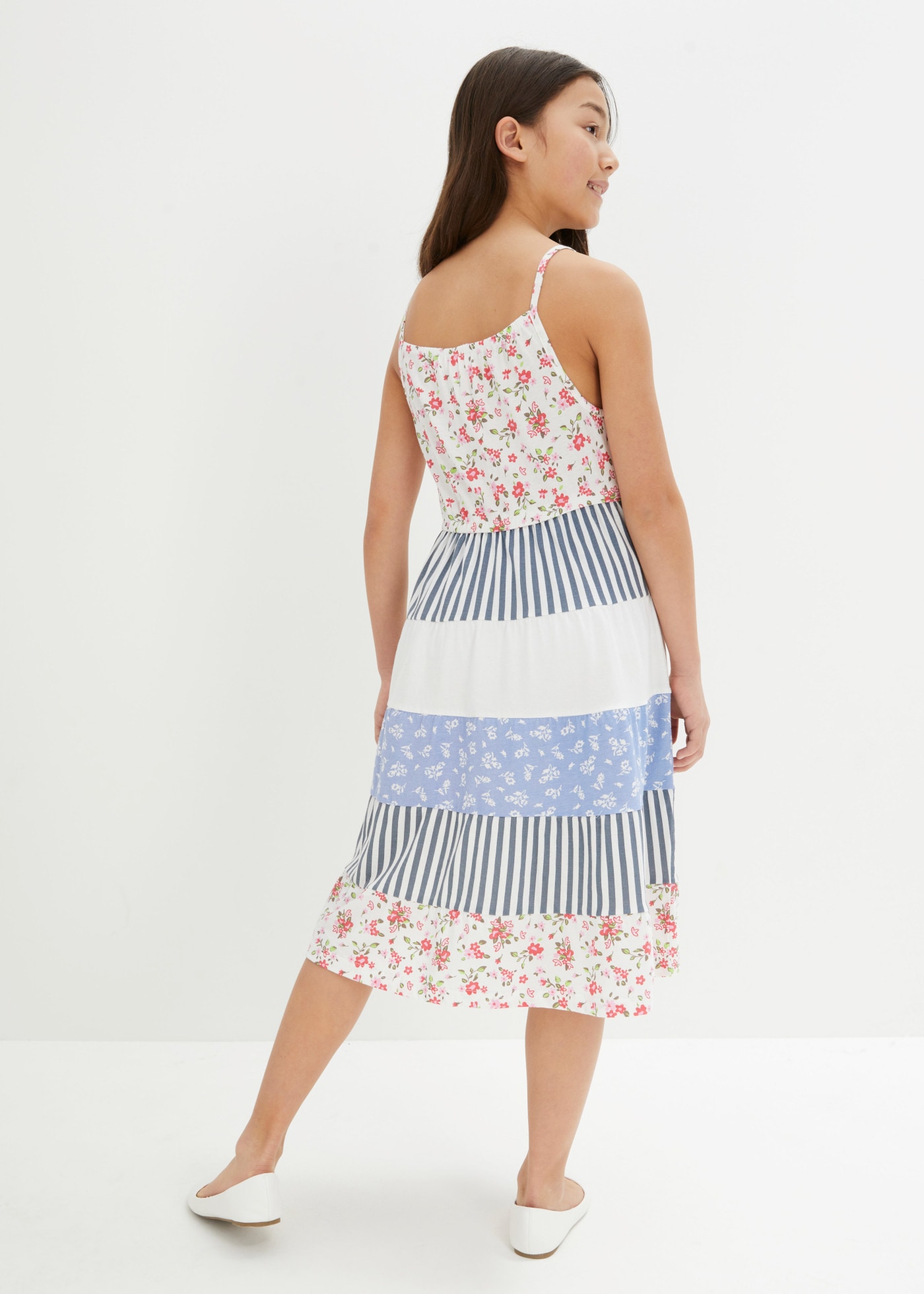 bonprix Jerseykleid aus Baumwolle, ärmellos, mit Rundhalsausschnitt, elastisch