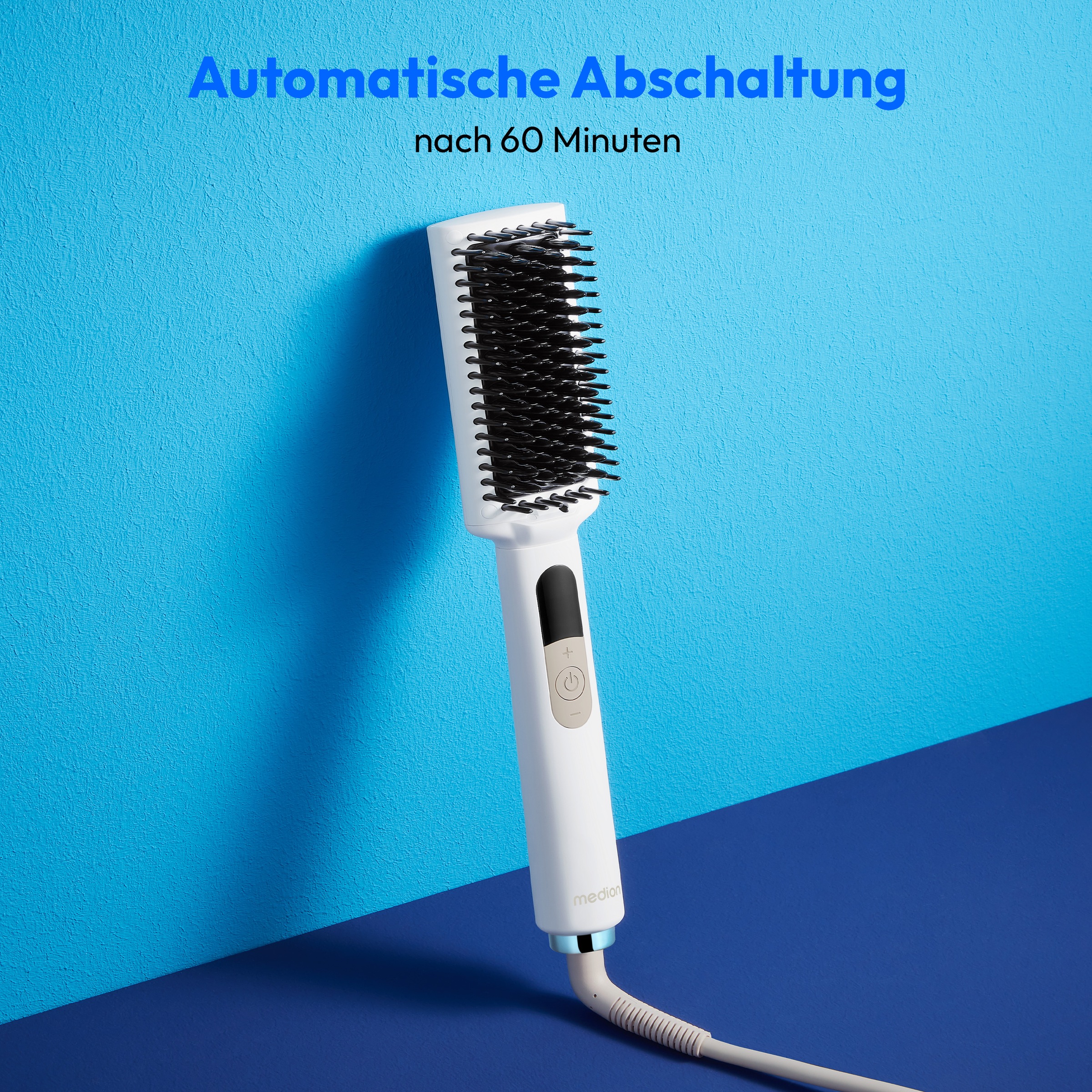 Medion® Glätteisen »Haarglättbürste HB1 (MD19859)«, Keramik-Turmalin, Keramik/Turmalin beschichtete Borsten, Ionen-Technologie