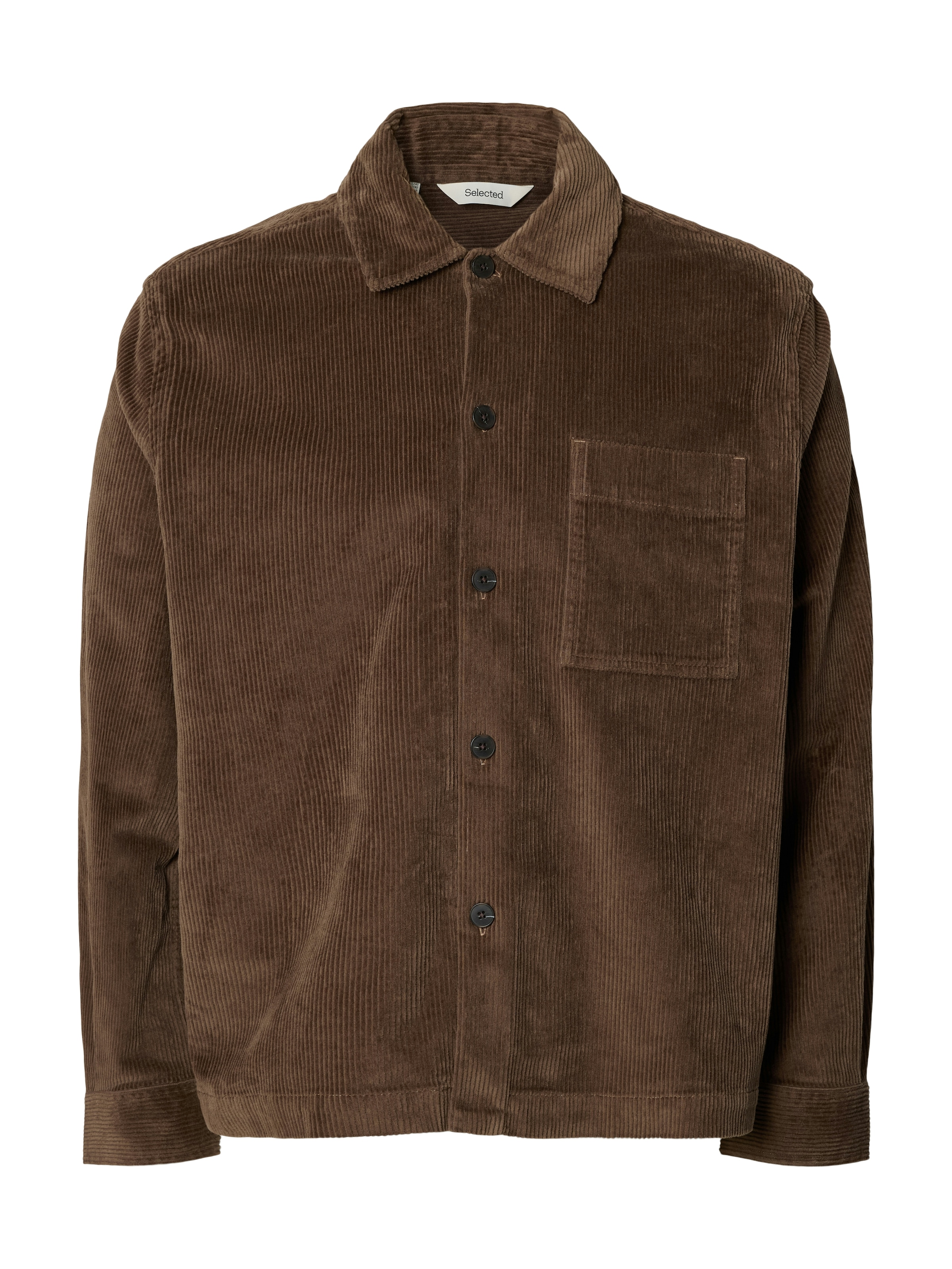 SELECTED Langarmhemd »SLMOTTO KRIS CORD OVERSHIRT NOOS« Baumwollmischung, regular fit