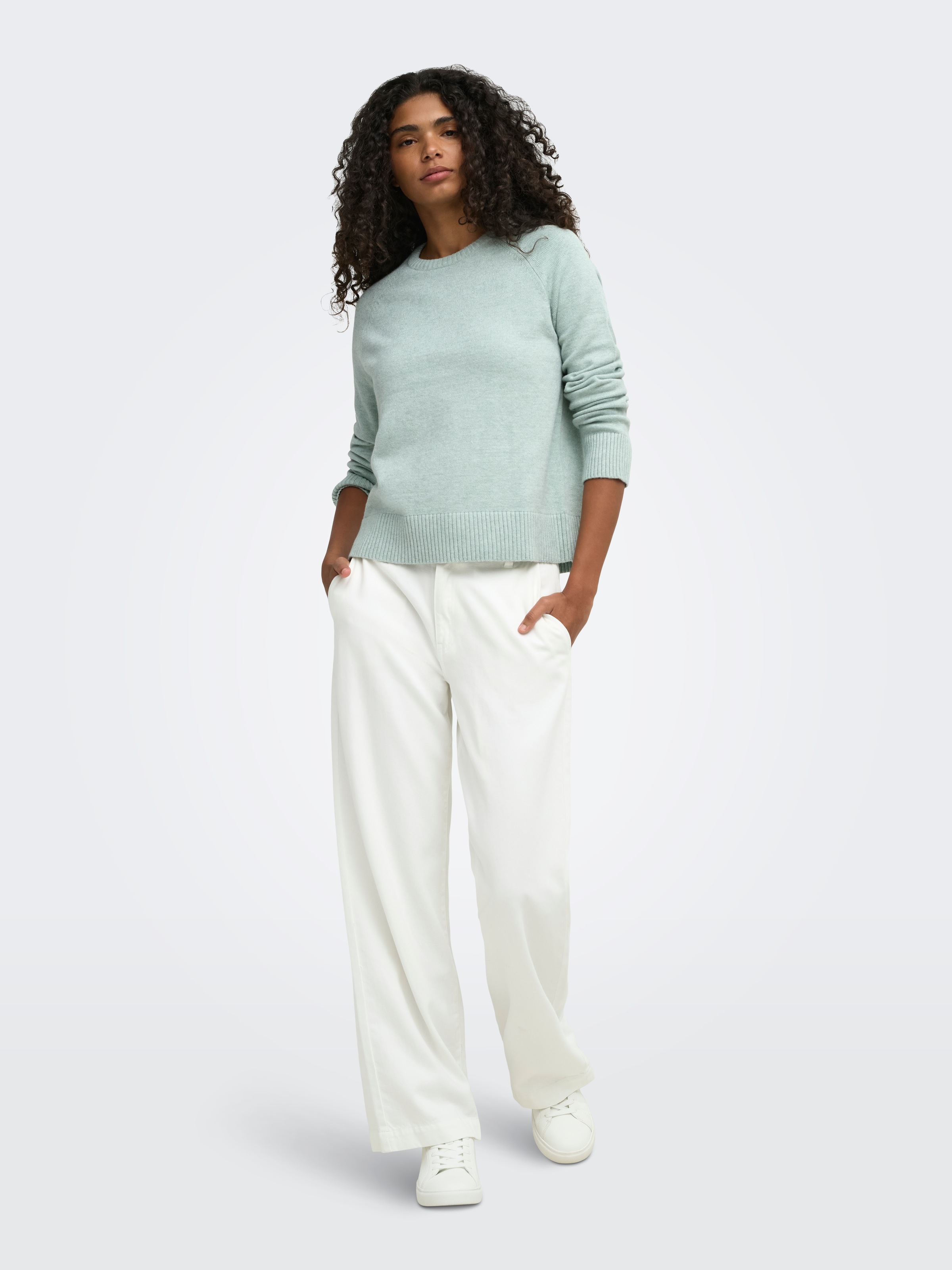ONLY Strickpullover »ONLPRINCESS LS O-NECK RAGLAN KNT NOOS« Viskosemischung, regular fit