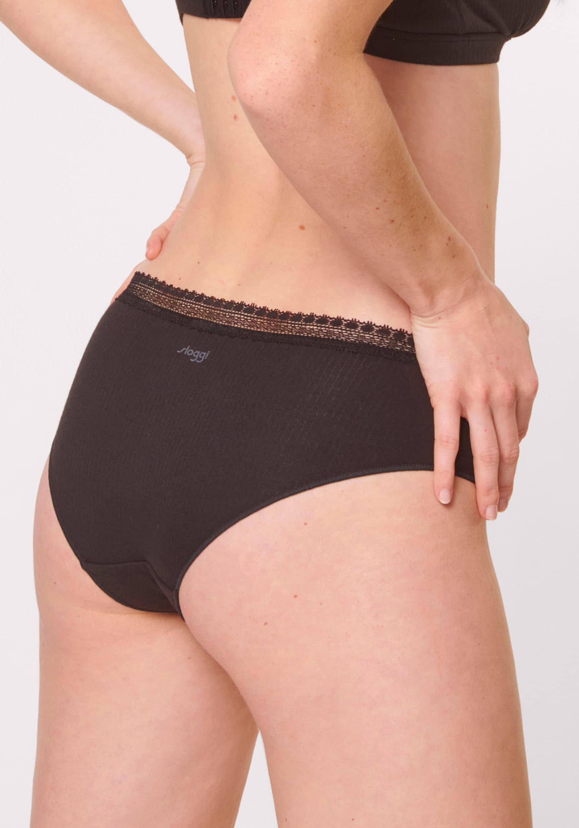 sloggi Slip »GO Ribbed R Hipster C2P«, (2er Pack), Rippstruktur