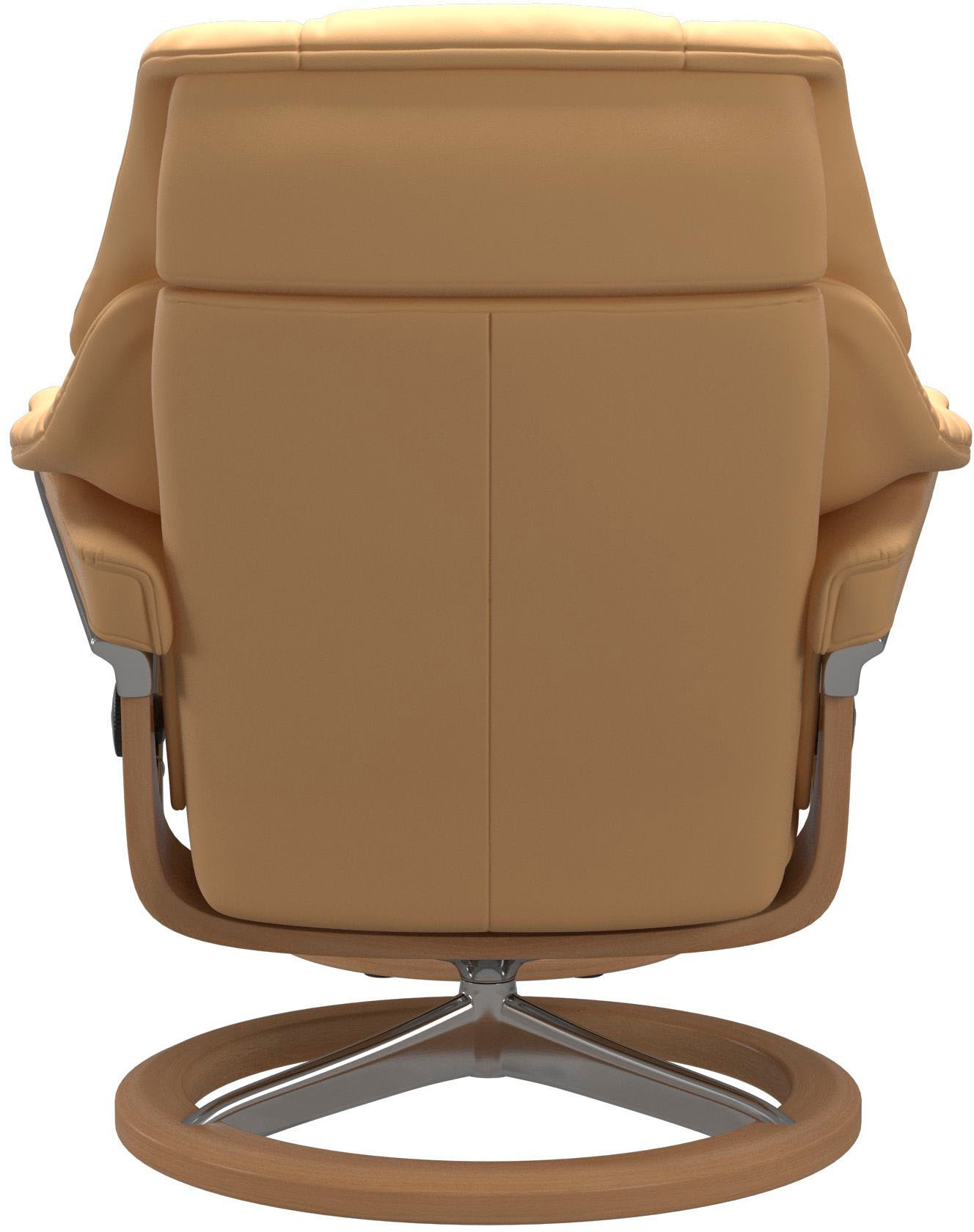 Stressless® Relaxsessel »Reno«, (Set, Relaxsessel mit Hocker), mit Hocker, mit Signature Base, Größe S, M & L, Gestell Eiche